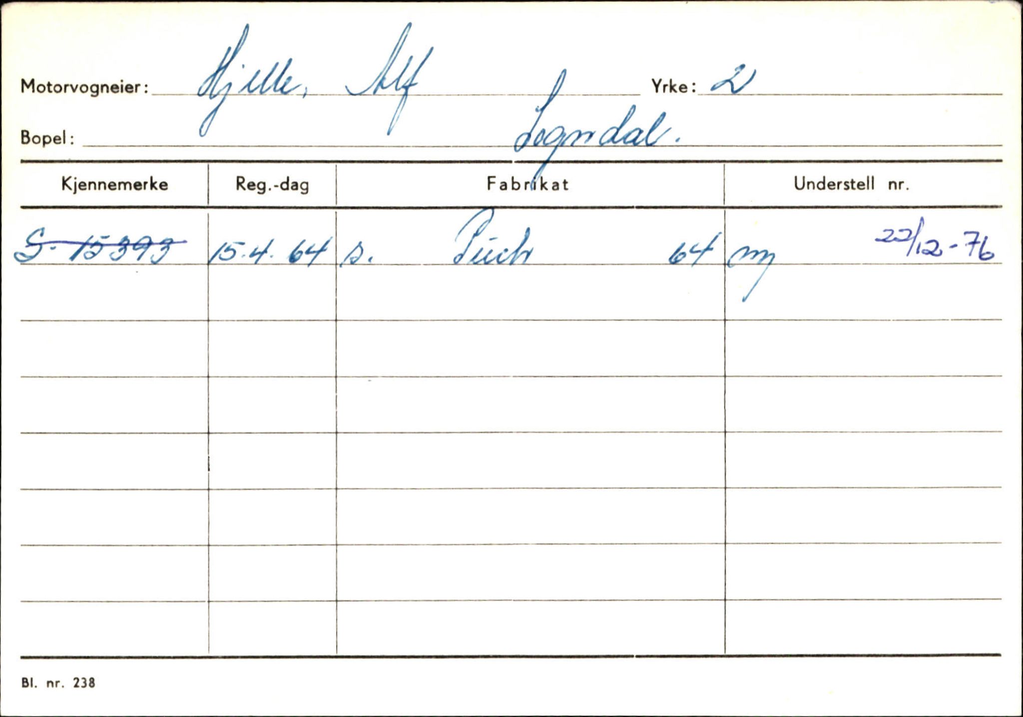 Statens vegvesen, Sogn og Fjordane vegkontor, AV/SAB-A-5301/4/F/L0124: Eigarregister Sogndal A-U, 1945-1975, p. 938