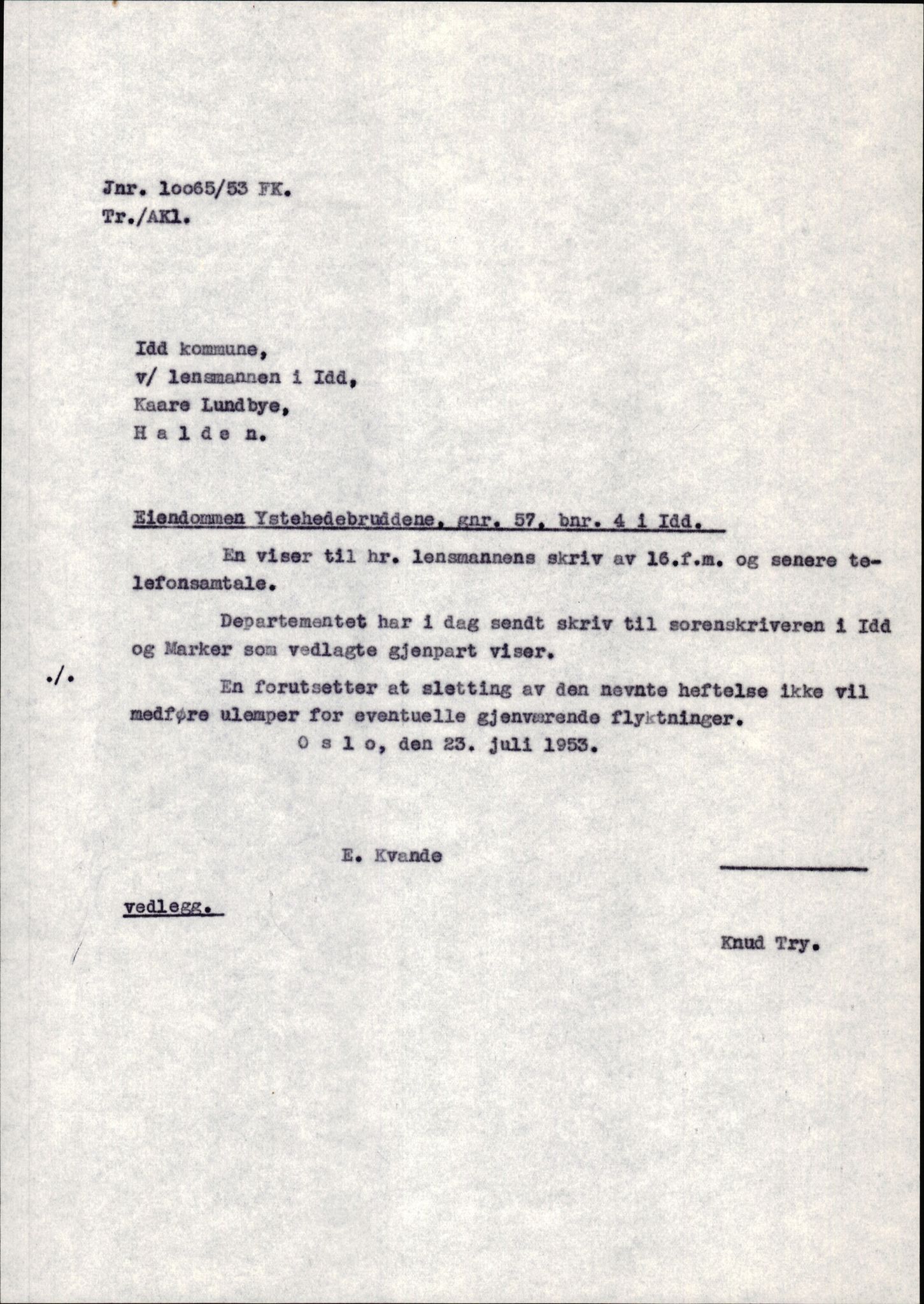 Flyktnings- og fangedirektoratet, sentralt arkiv, AV/RA-S-1677/E/L0080/0004: 9 Displaced Persons / Leiradm. Forlegning. Helsetilstand. Brakker. Utstyr. Forsyninger. Ystehede, Ørje. Ystehede leir, 1945-1953