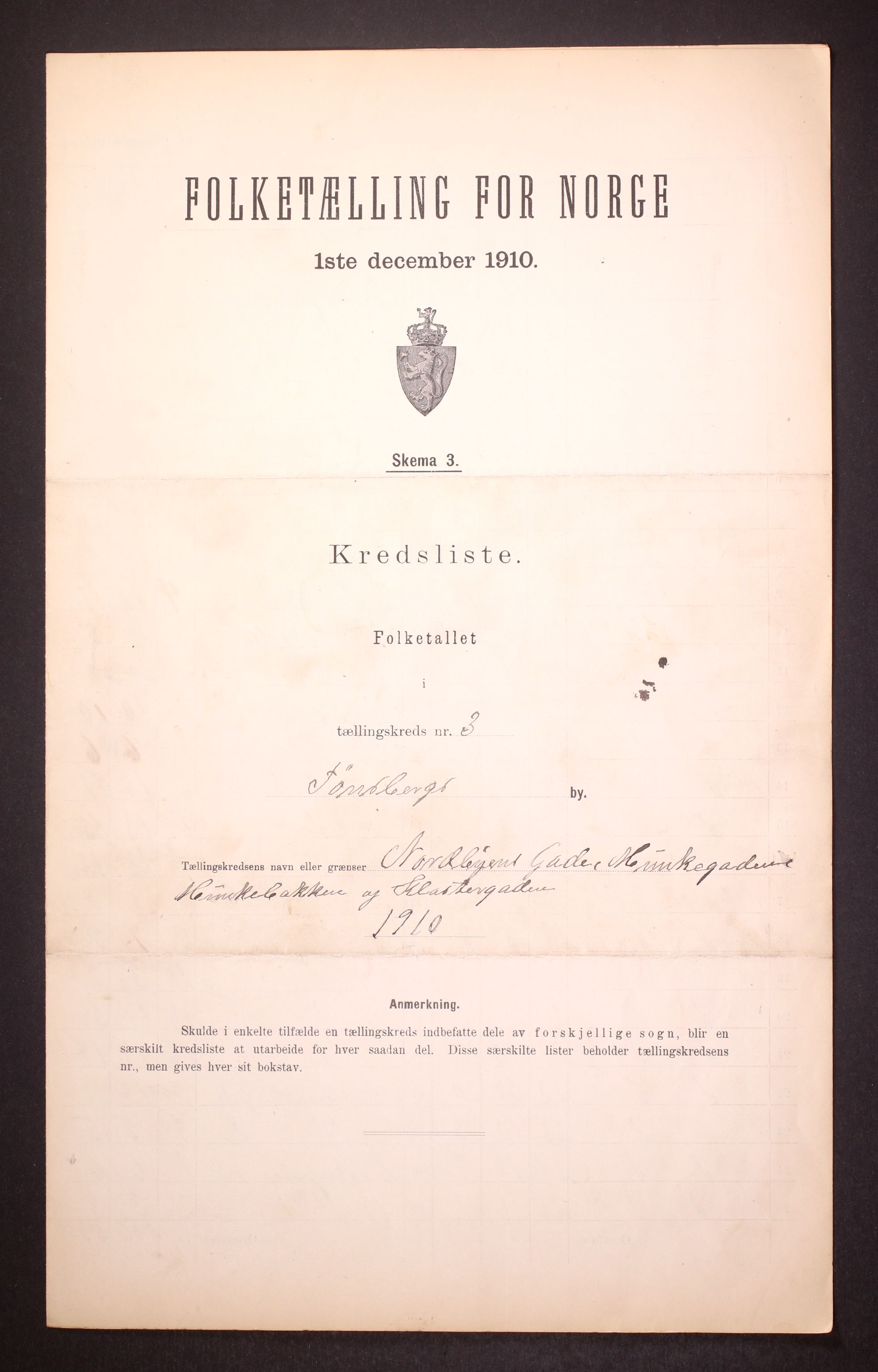 RA, 1910 census for Tønsberg, 1910, p. 10