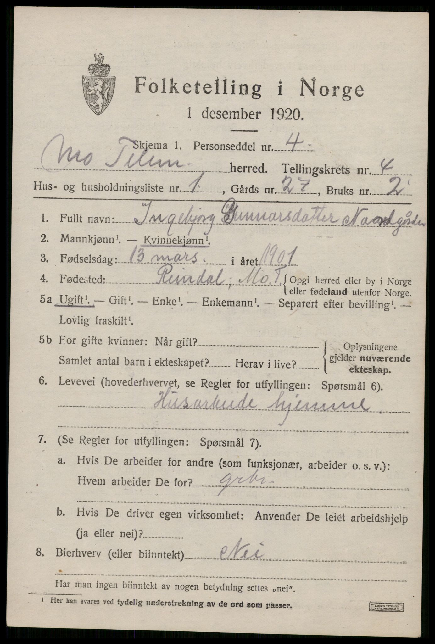 SAKO, 1920 census for Mo, 1920, p. 1654