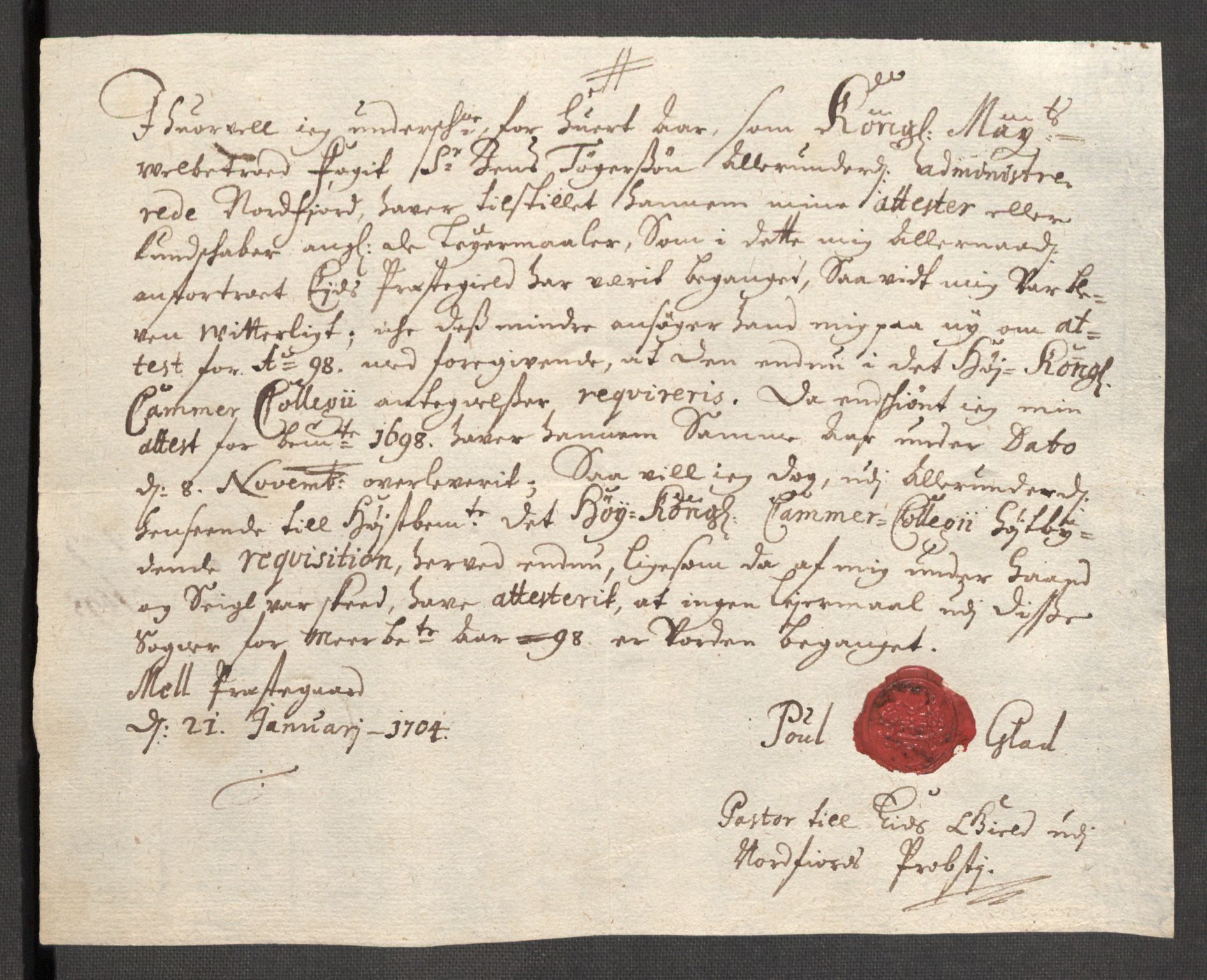 Rentekammeret inntil 1814, Reviderte regnskaper, Fogderegnskap, AV/RA-EA-4092/R53/L3424: Fogderegnskap Sunn- og Nordfjord, 1699, p. 578