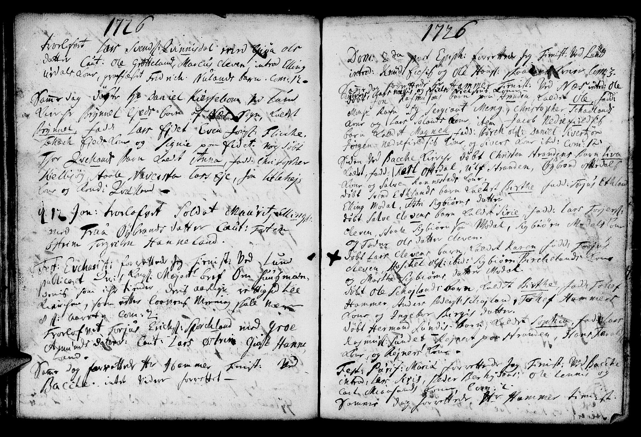 Lund sokneprestkontor, AV/SAST-A-101809/S06/L0001: Parish register (official) no. A 1, 1724-1737