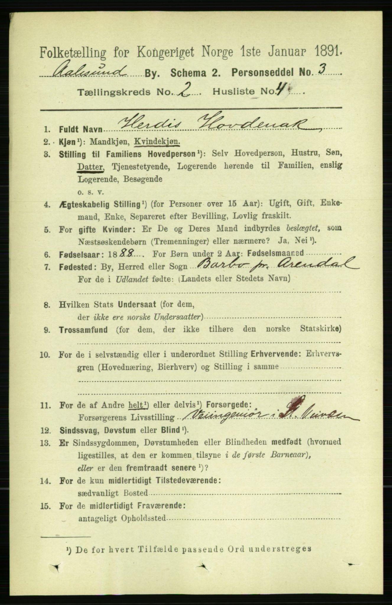 RA, 1891 census for 1501 Ålesund, 1891, p. 1766