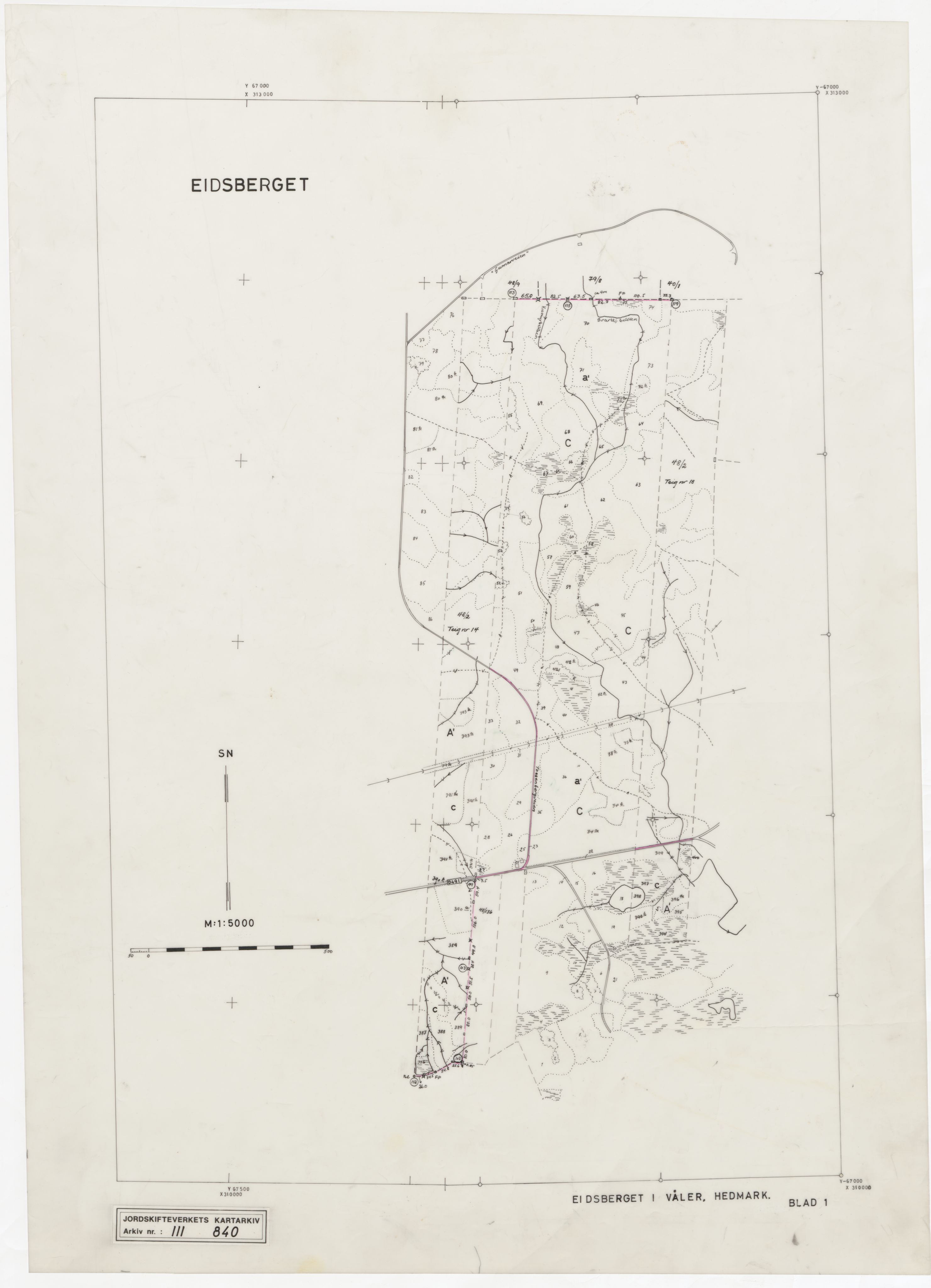 Jordskifteverkets kartarkiv, AV/RA-S-3929/T, 1859-1988, p. 1307