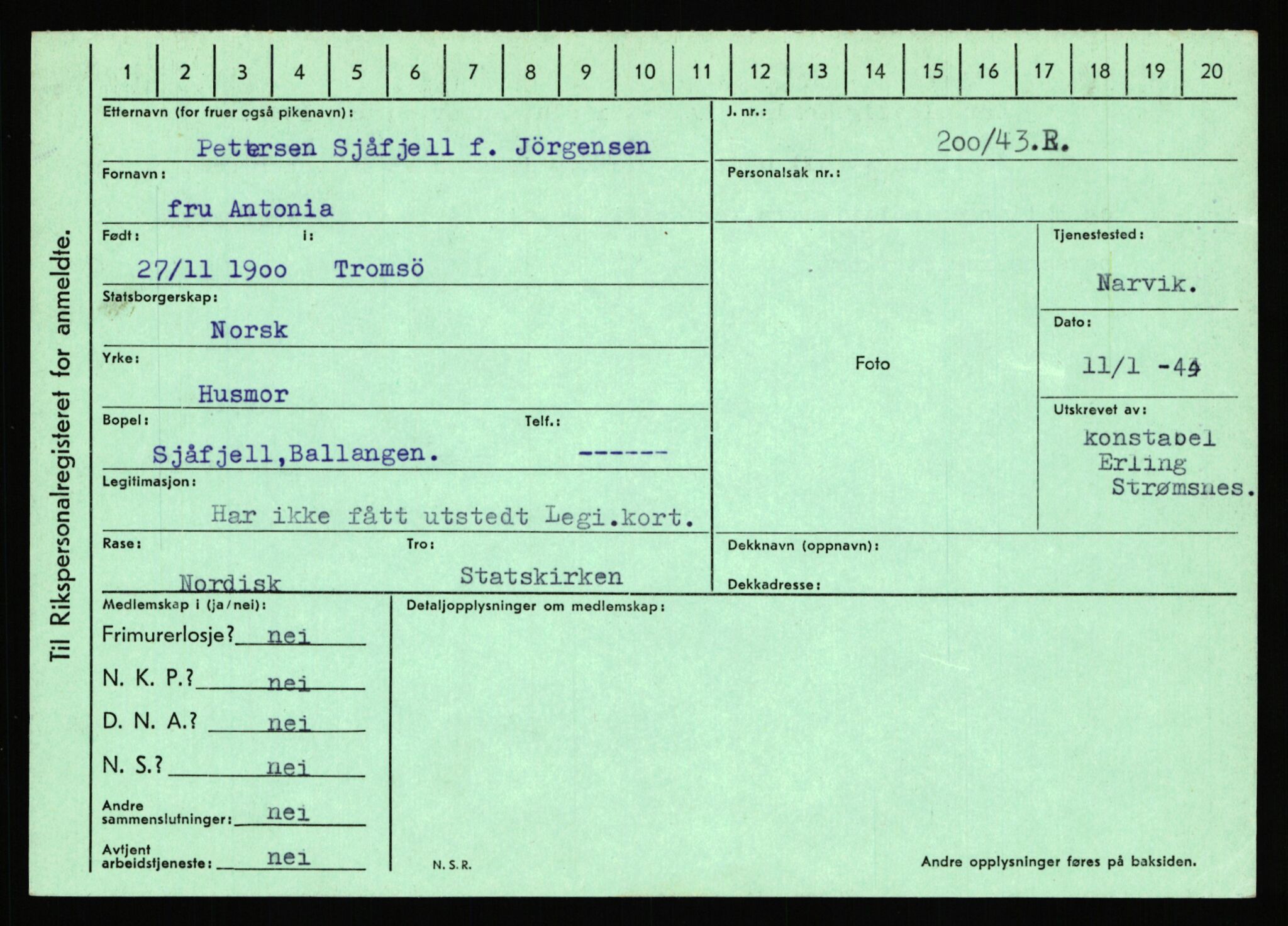 Statspolitiet - Hovedkontoret / Osloavdelingen, AV/RA-S-1329/C/Ca/L0014: Seterlien - Svartås, 1943-1945, p. 406