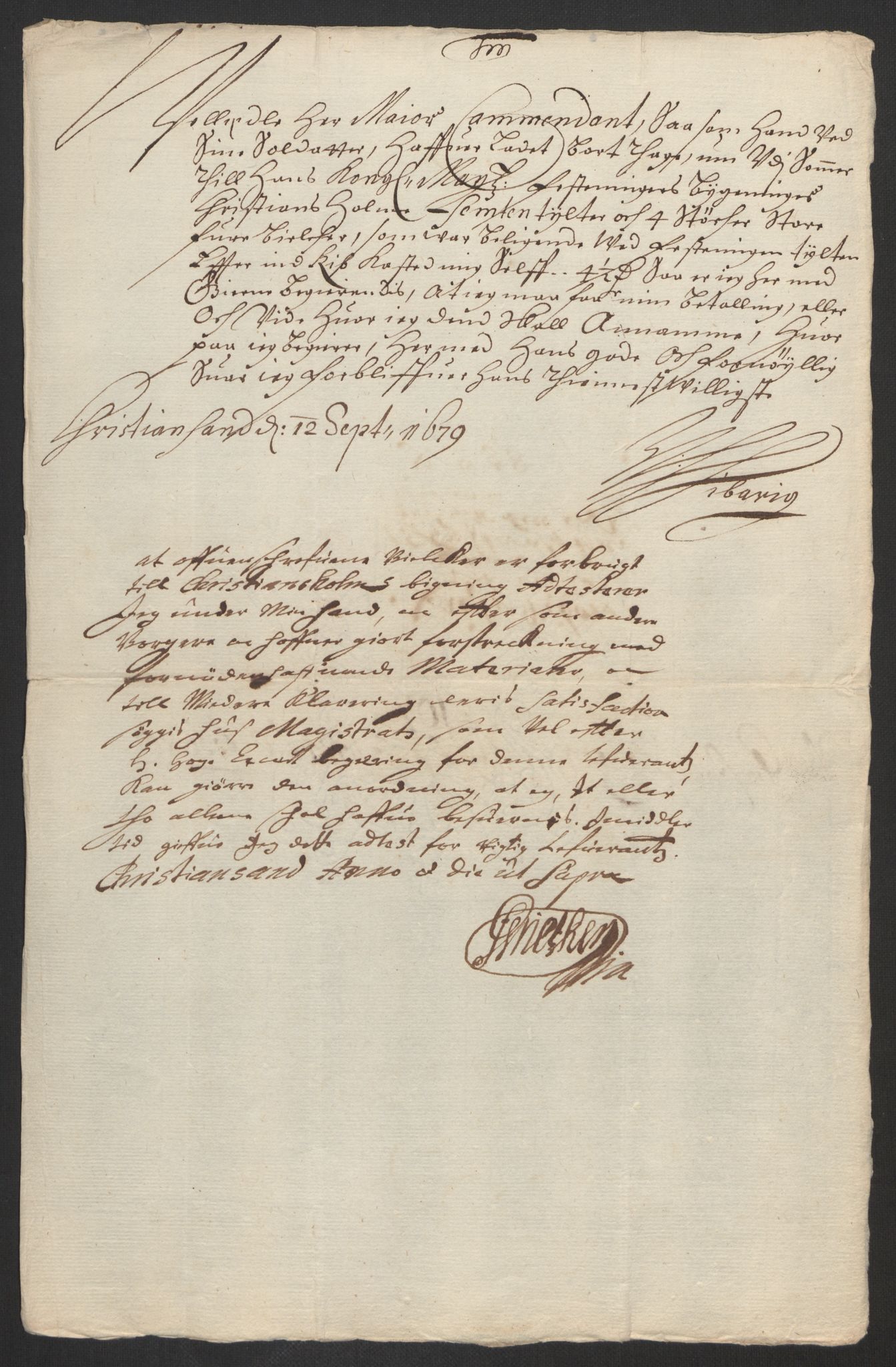 Rentekammeret inntil 1814, Reviderte regnskaper, Byregnskaper, AV/RA-EA-4066/R/Rm/L0258: [M1] Kontribusjonsregnskap, 1664-1700, p. 405