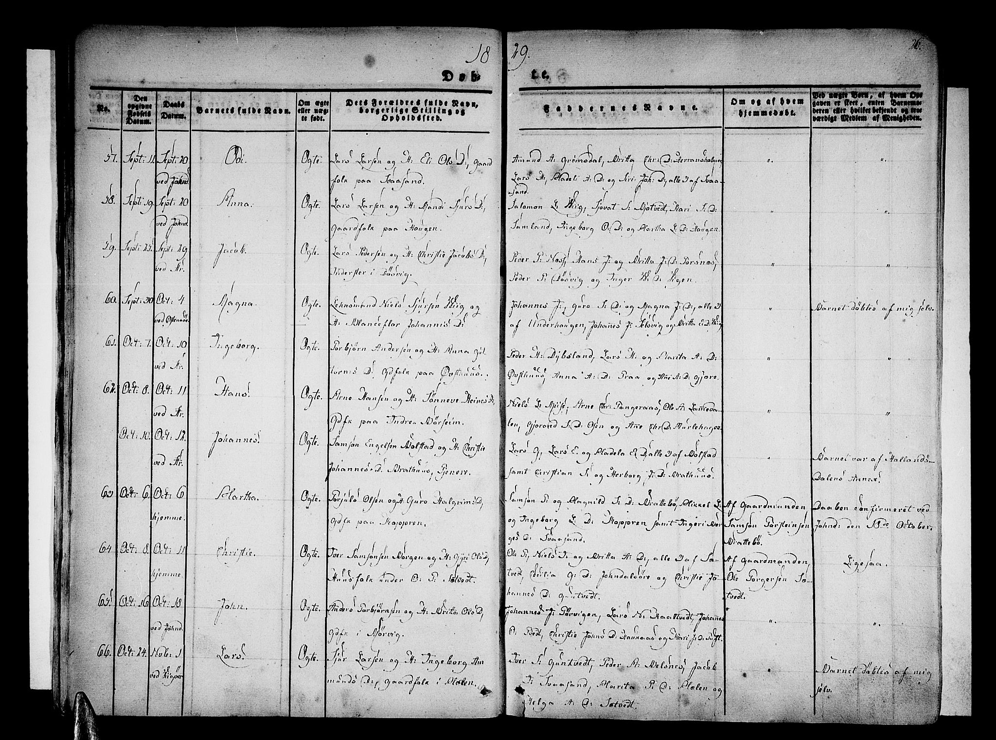 Strandebarm sokneprestembete, SAB/A-78401/H/Haa: Parish register (official) no. A 6, 1826-1843, p. 26