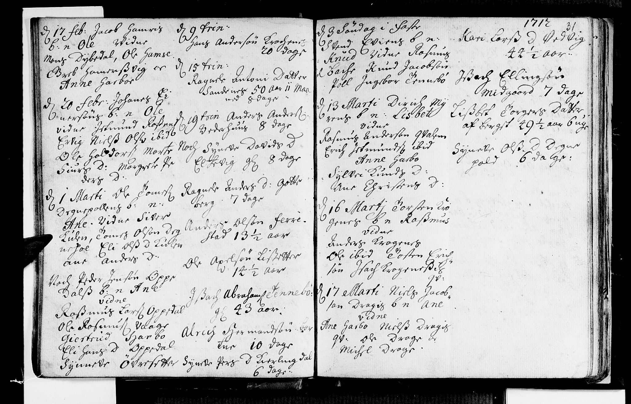 Selje sokneprestembete, AV/SAB-A-99938/H/Ha/Haa/Haaa: Parish register (official) no. A 2, 1704-1715, p. 31