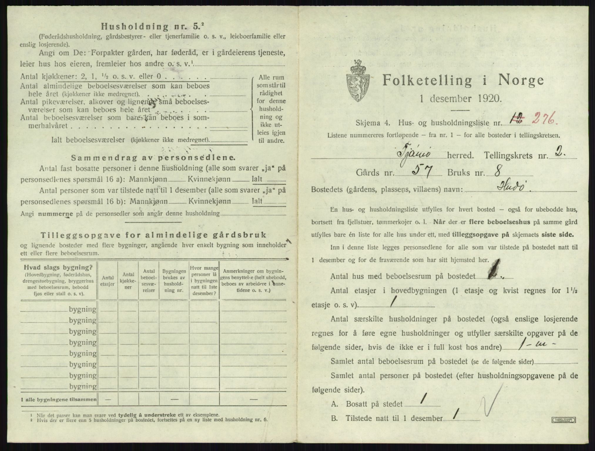 SAKO, 1920 census for Tjøme, 1920, p. 903