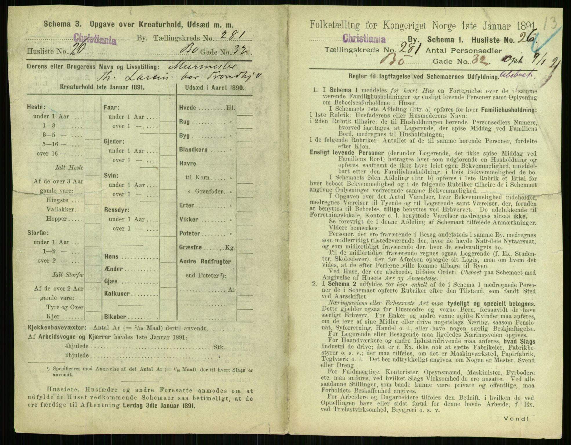 RA, 1891 census for 0301 Kristiania, 1891, p. 170889