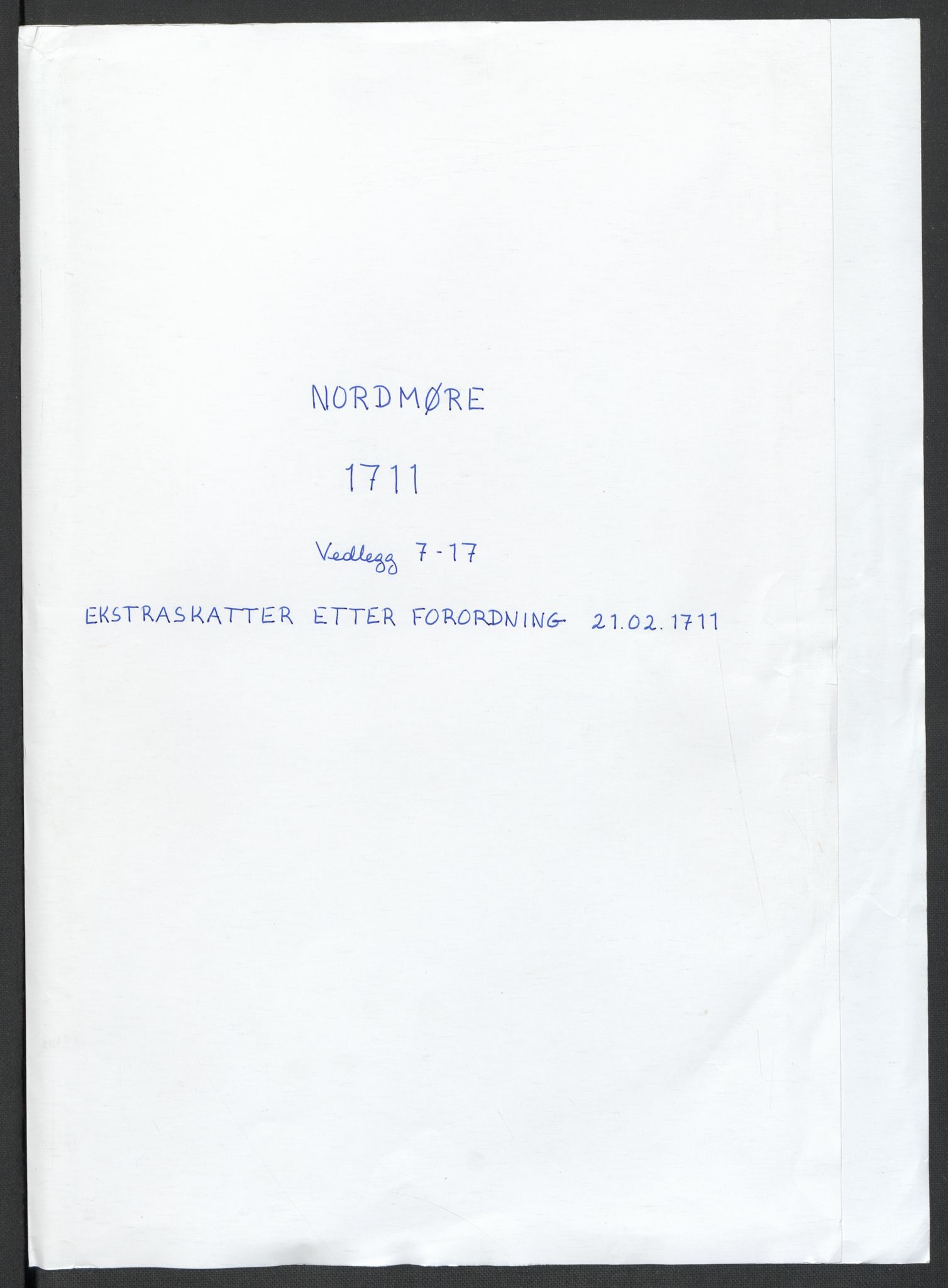Rentekammeret inntil 1814, Reviderte regnskaper, Fogderegnskap, RA/EA-4092/R56/L3745: Fogderegnskap Nordmøre, 1711, p. 185