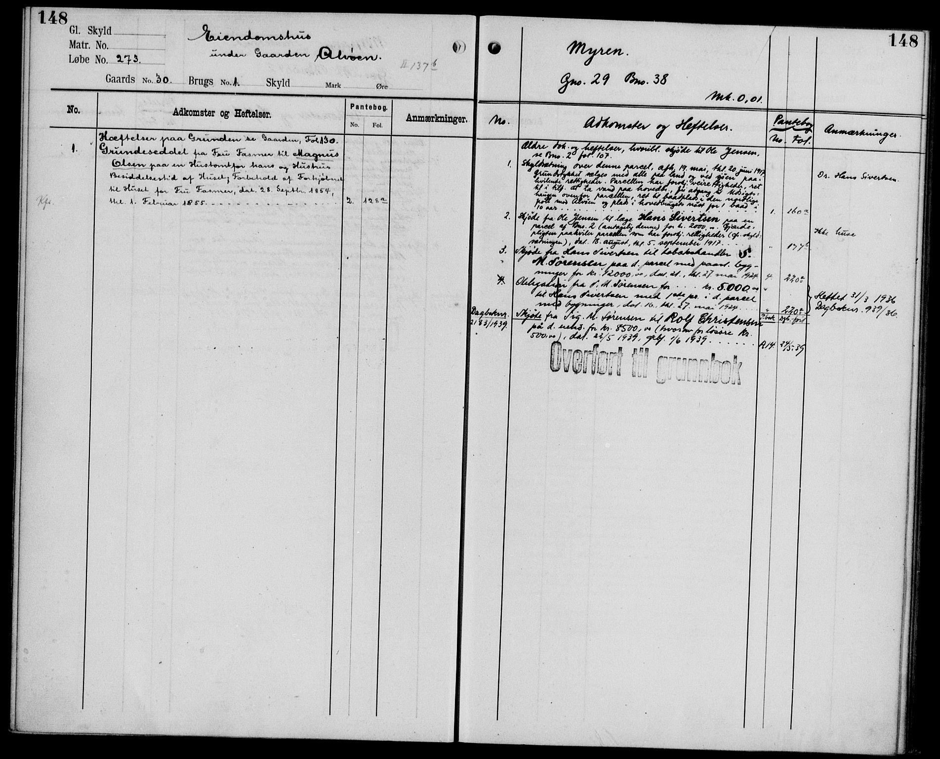 Midhordland sorenskriveri, AV/SAB-A-3001/1/G/Ga/Gab/L0106: Mortgage register no. II.A.b.106, p. 148