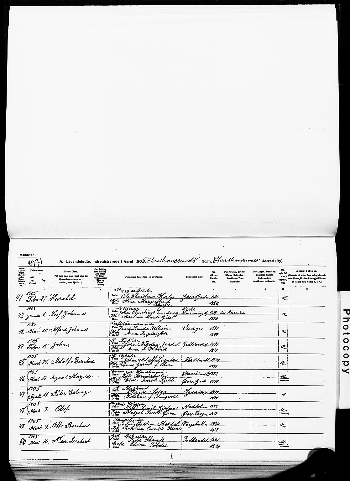 Ministerialprotokoller, klokkerbøker og fødselsregistre - Møre og Romsdal, AV/SAT-A-1454/572/L0858: Parish register (official) no. 572D02, 1903-1912