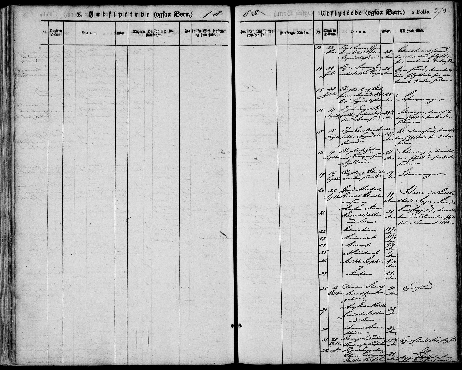 Sokndal sokneprestkontor, AV/SAST-A-101808: Parish register (official) no. A 9, 1857-1874, p. 373