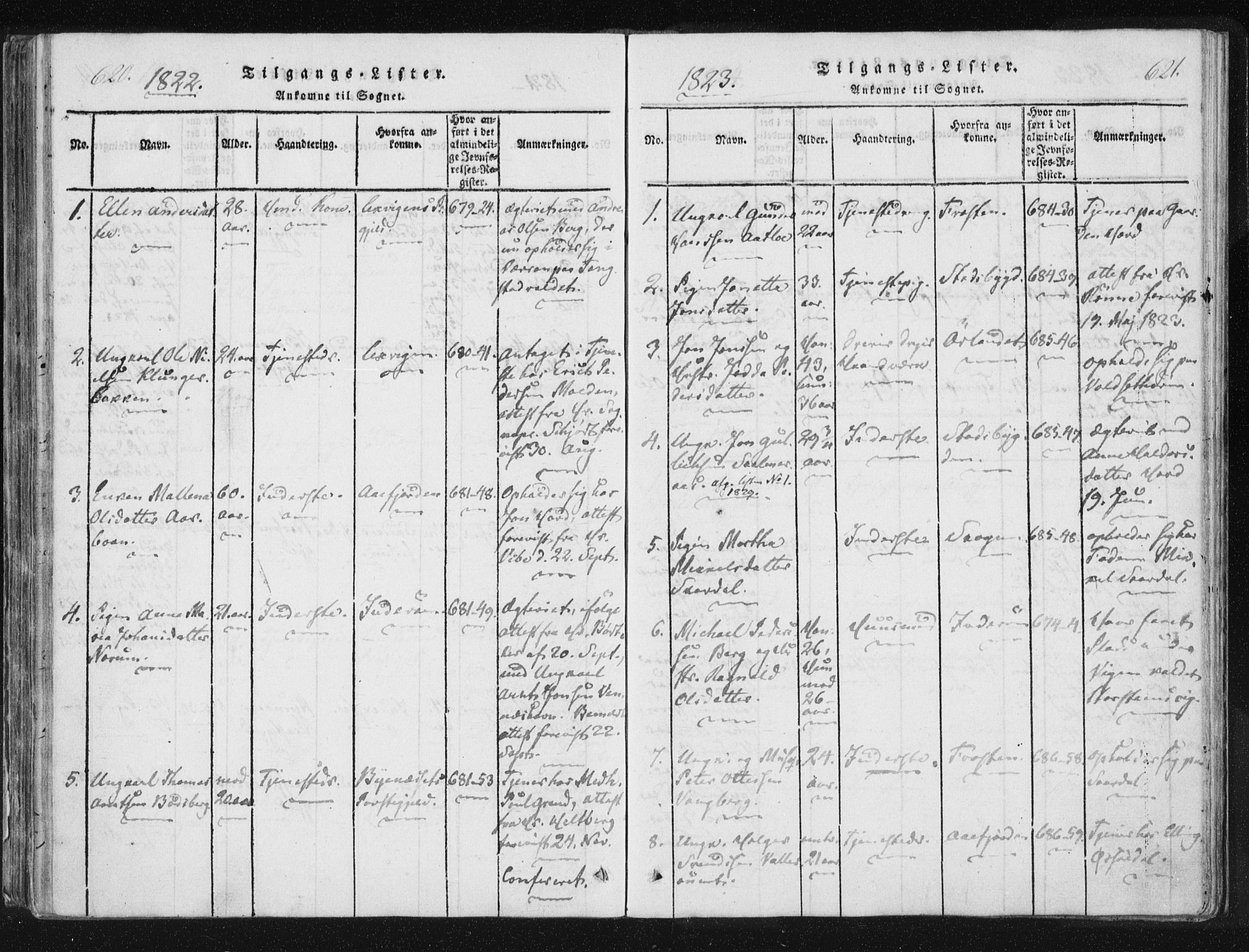 Ministerialprotokoller, klokkerbøker og fødselsregistre - Nord-Trøndelag, SAT/A-1458/744/L0417: Parish register (official) no. 744A01, 1817-1842, p. 620-621