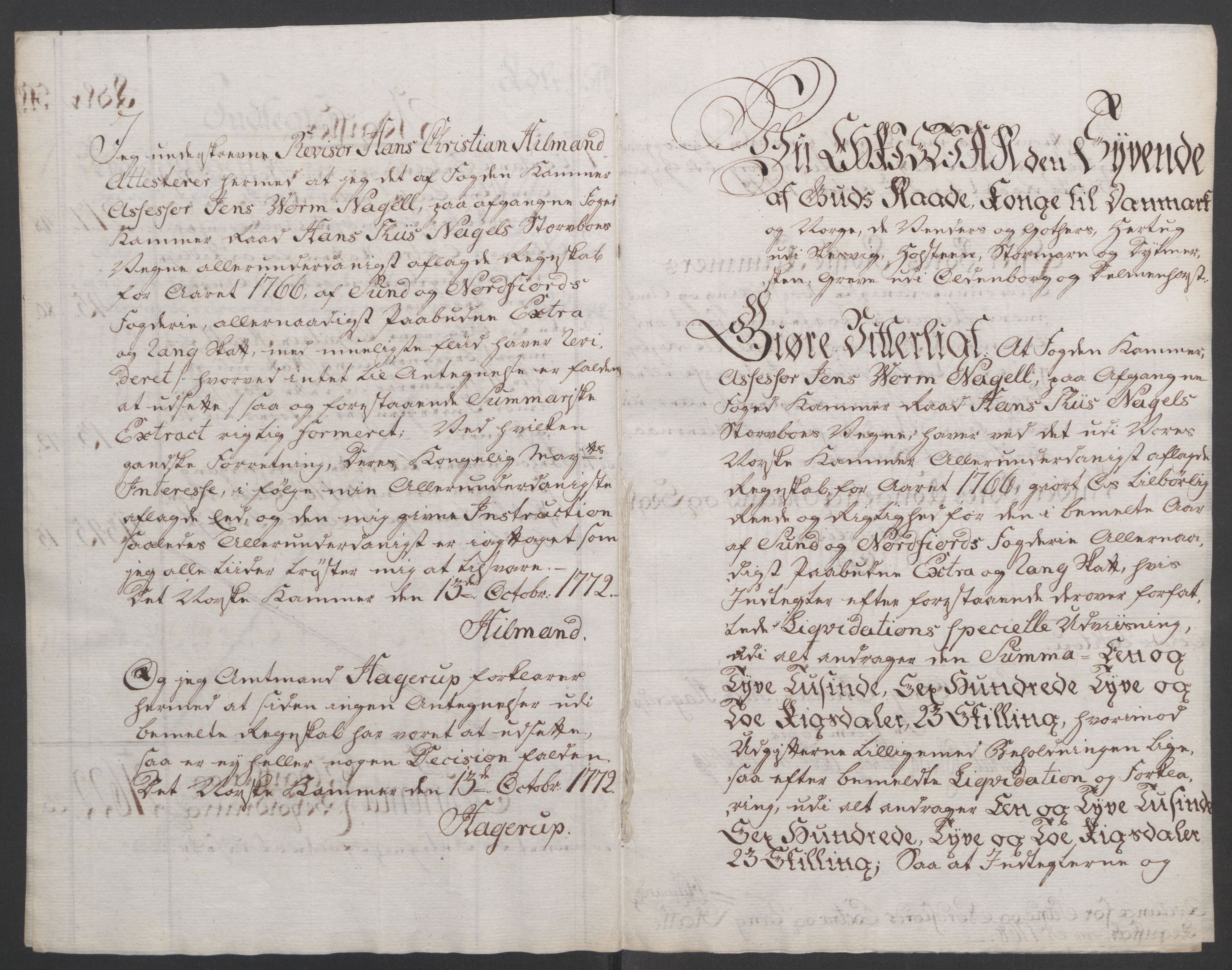 Rentekammeret inntil 1814, Reviderte regnskaper, Fogderegnskap, AV/RA-EA-4092/R53/L3550: Ekstraskatten Sunn- og Nordfjord, 1762-1771, p. 169