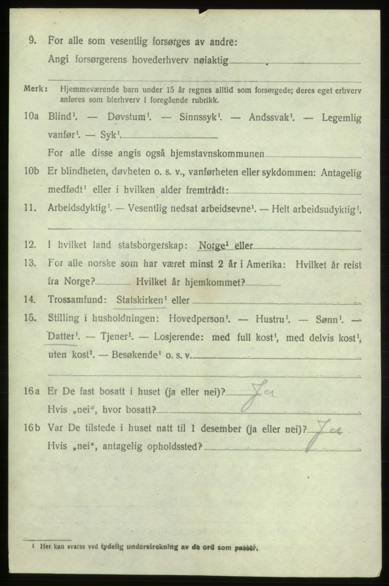 SAB, 1920 census for Sveio, 1920, p. 1507