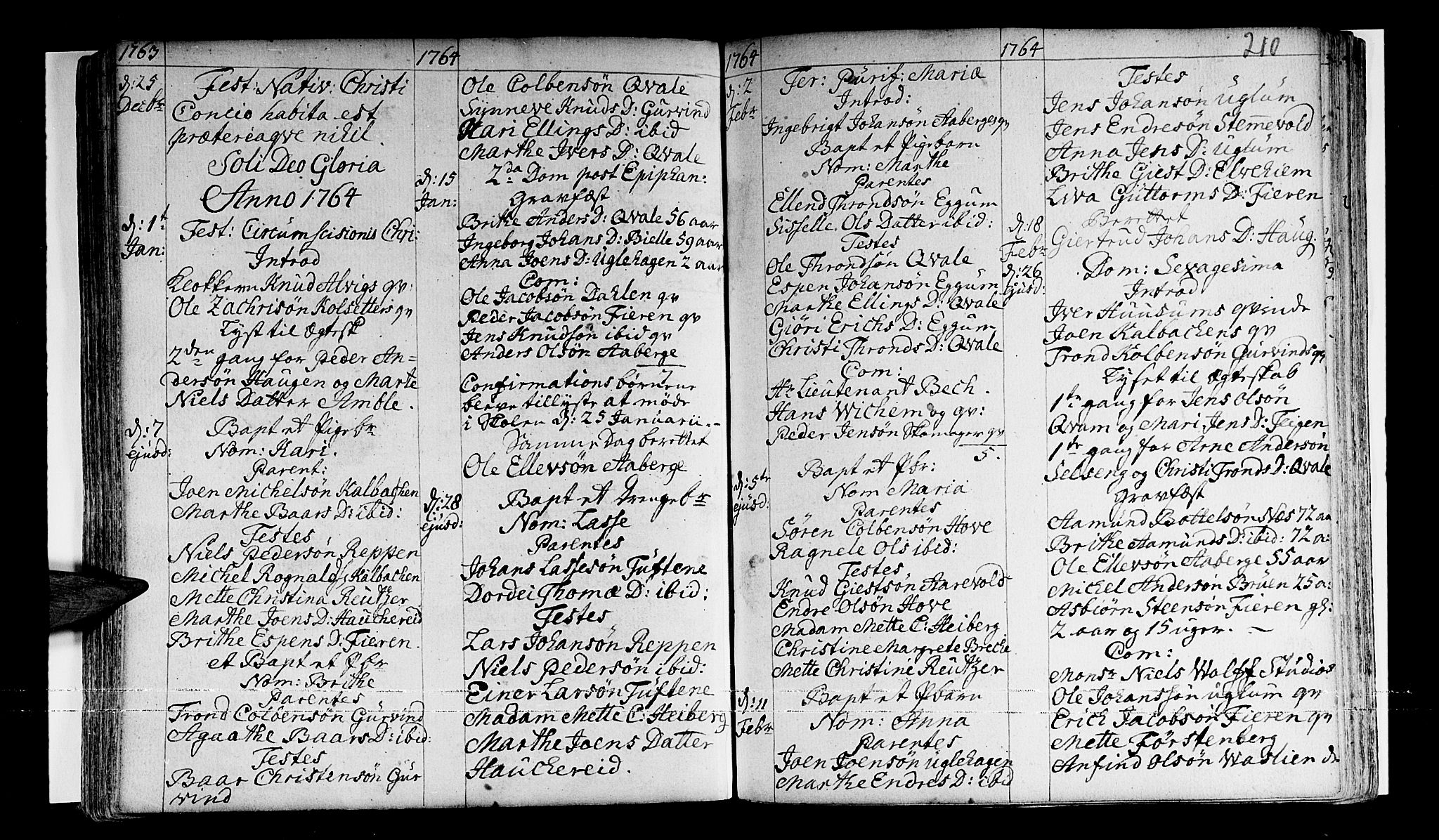 Sogndal sokneprestembete, SAB/A-81301/H/Haa/Haaa/L0003: Parish register (official) no. A 3, 1747-1768, p. 210