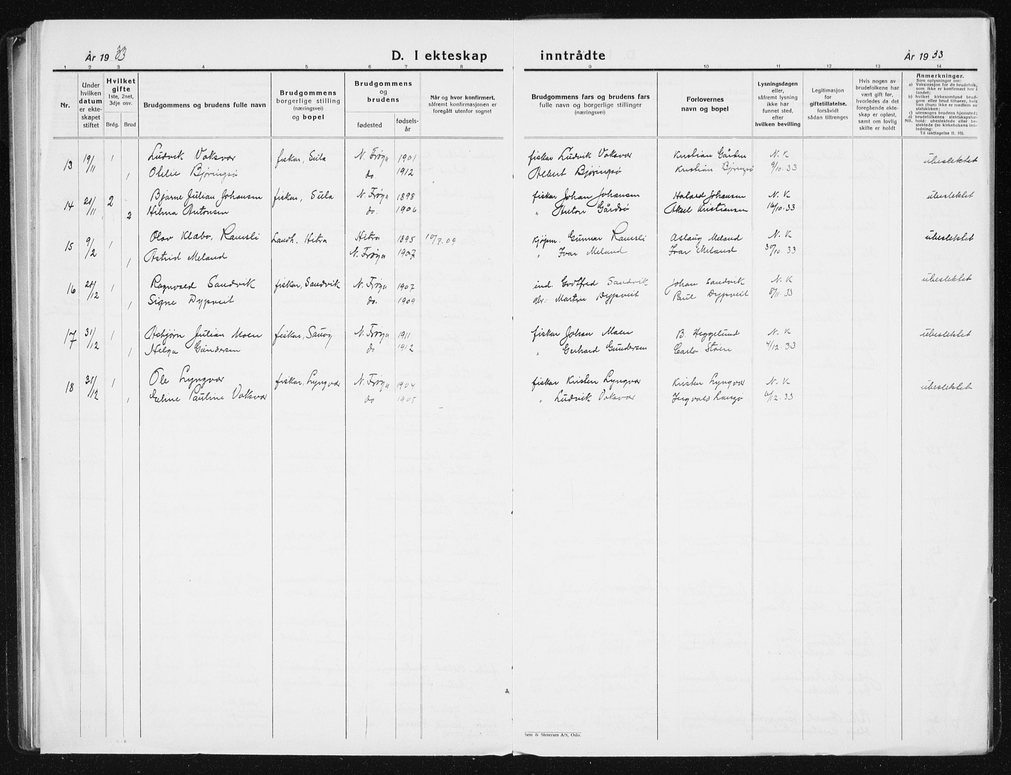 Ministerialprotokoller, klokkerbøker og fødselsregistre - Sør-Trøndelag, AV/SAT-A-1456/640/L0589: Parish register (copy) no. 640C06, 1922-1934