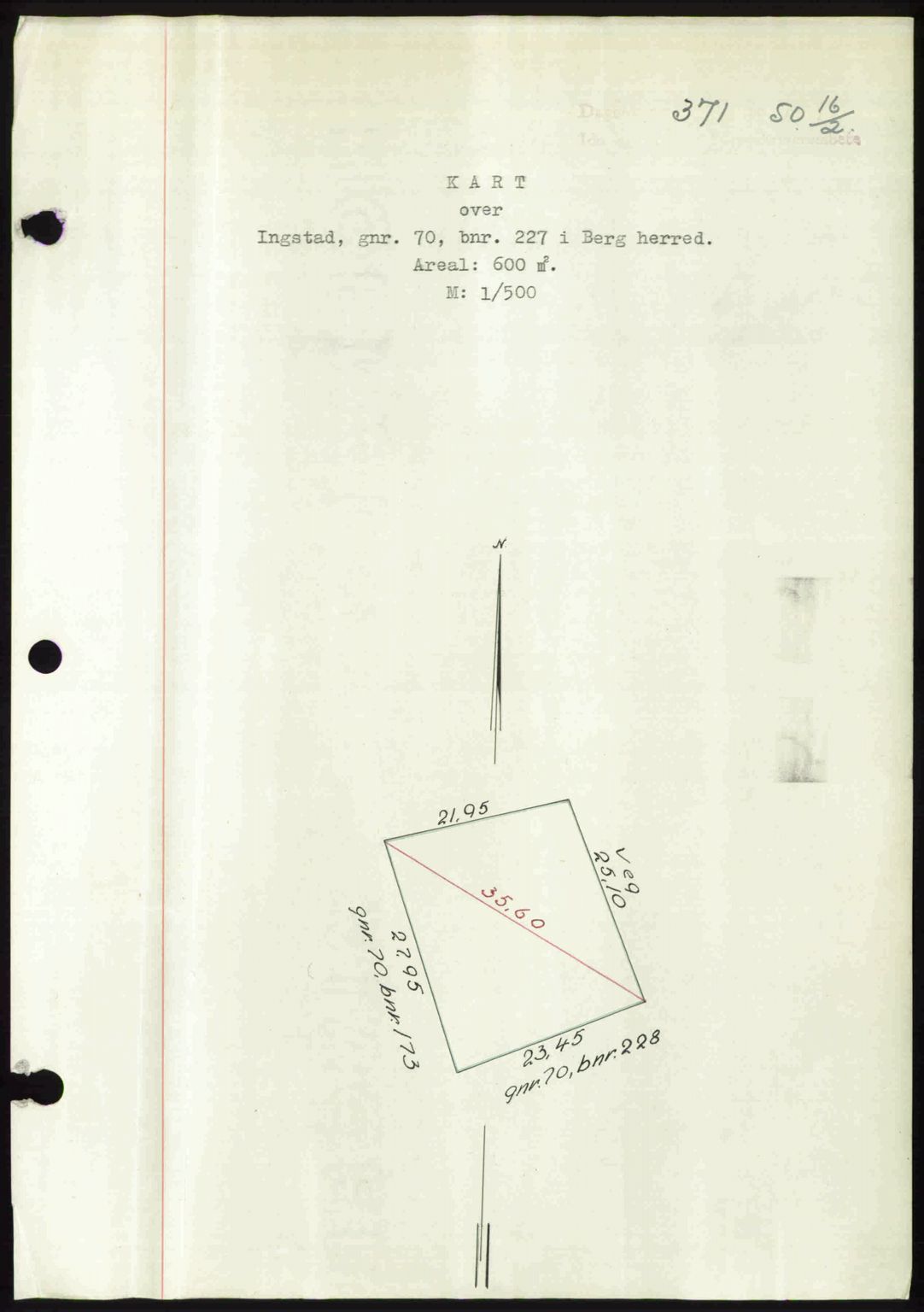 Idd og Marker sorenskriveri, AV/SAO-A-10283/G/Gb/Gbb/L0014: Mortgage book no. A14, 1950-1950, Diary no: : 371/1950