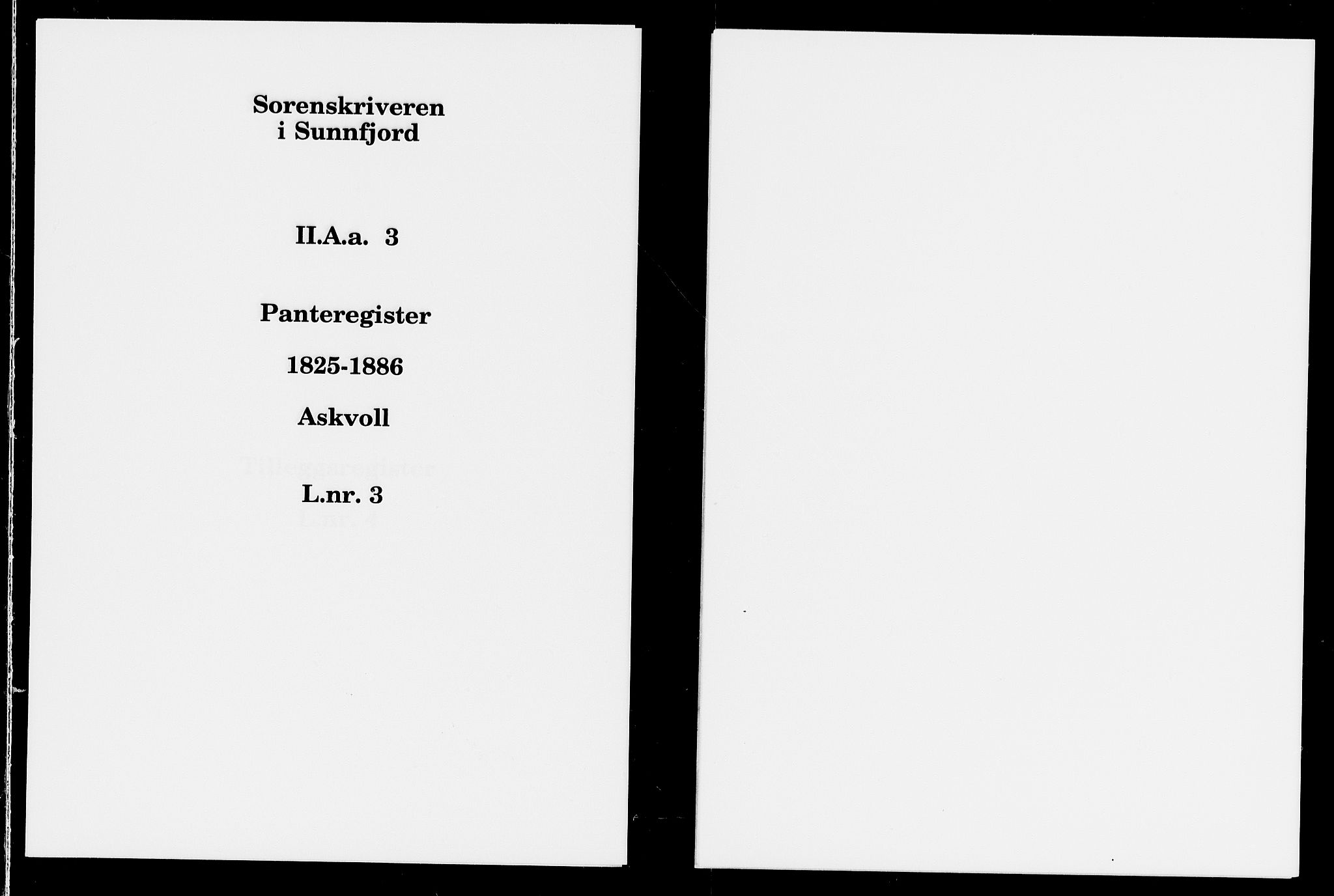 Sunnfjord tingrett, SAB/A-3201/1/G/Ga/Gaa/L0003: Mortgage register no. II.A.a.3, 1825-1886