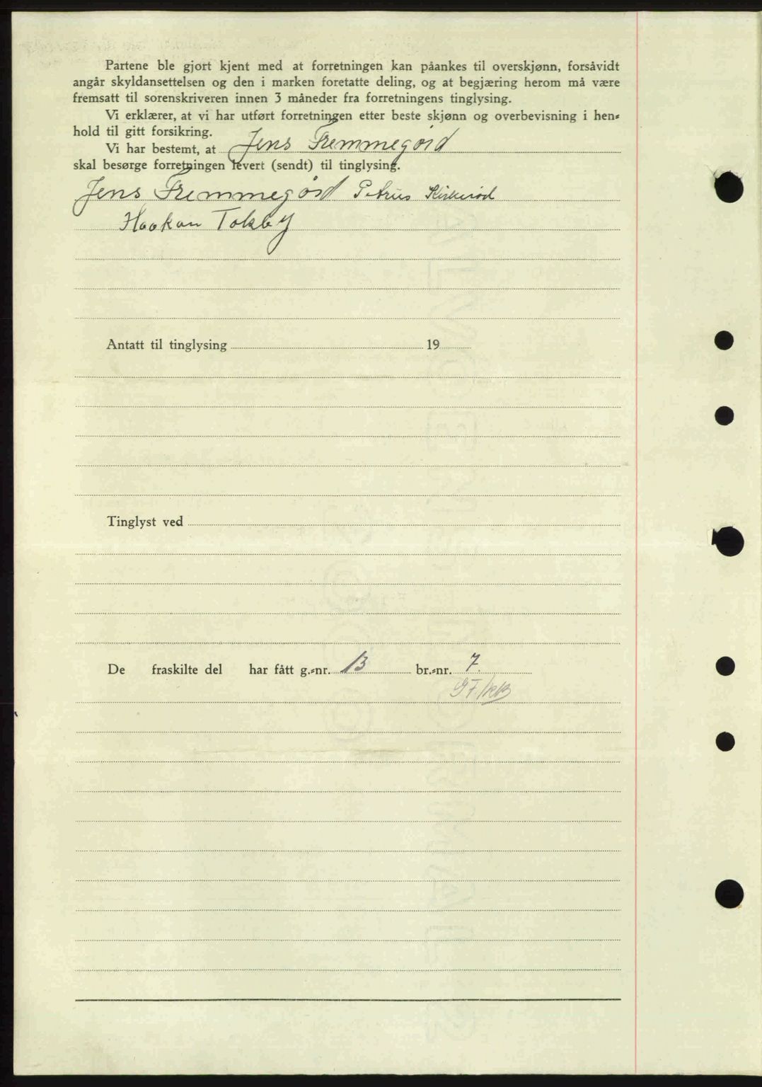 Idd og Marker sorenskriveri, AV/SAO-A-10283/G/Gb/Gbb/L0008: Mortgage book no. A8, 1946-1946, Diary no: : 29/1946