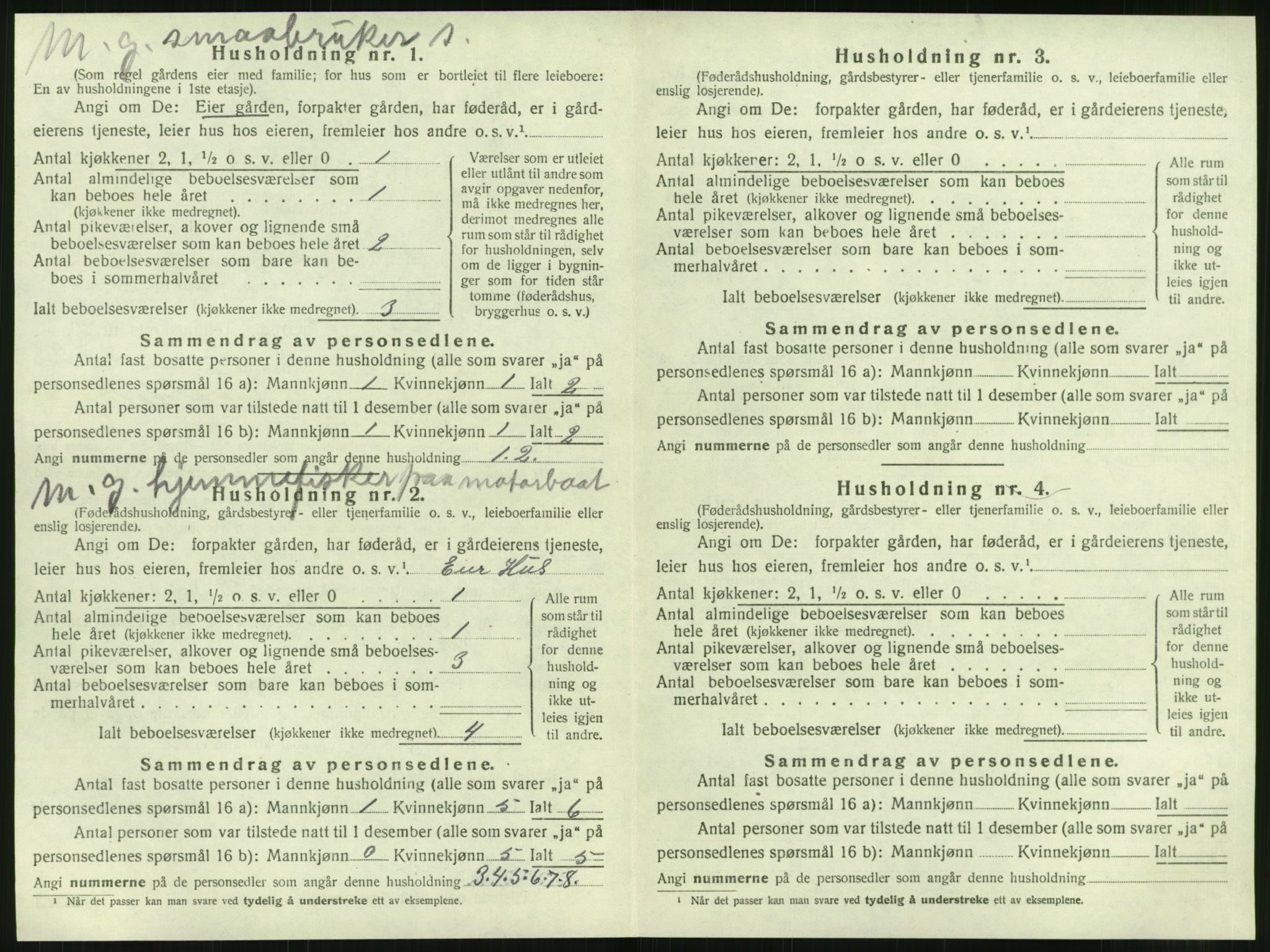 SAT, 1920 census for Tjøtta, 1920, p. 186