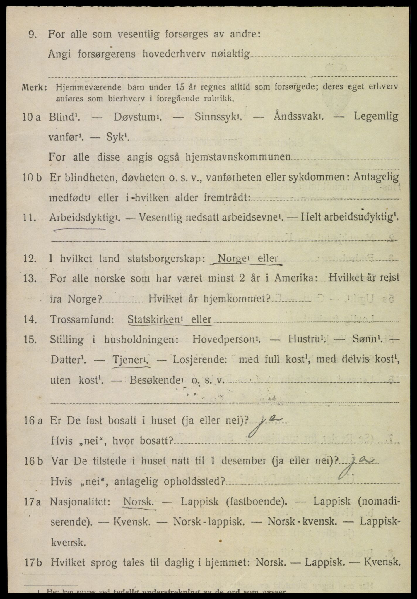 SAT, 1920 census for Snåsa, 1920, p. 1563