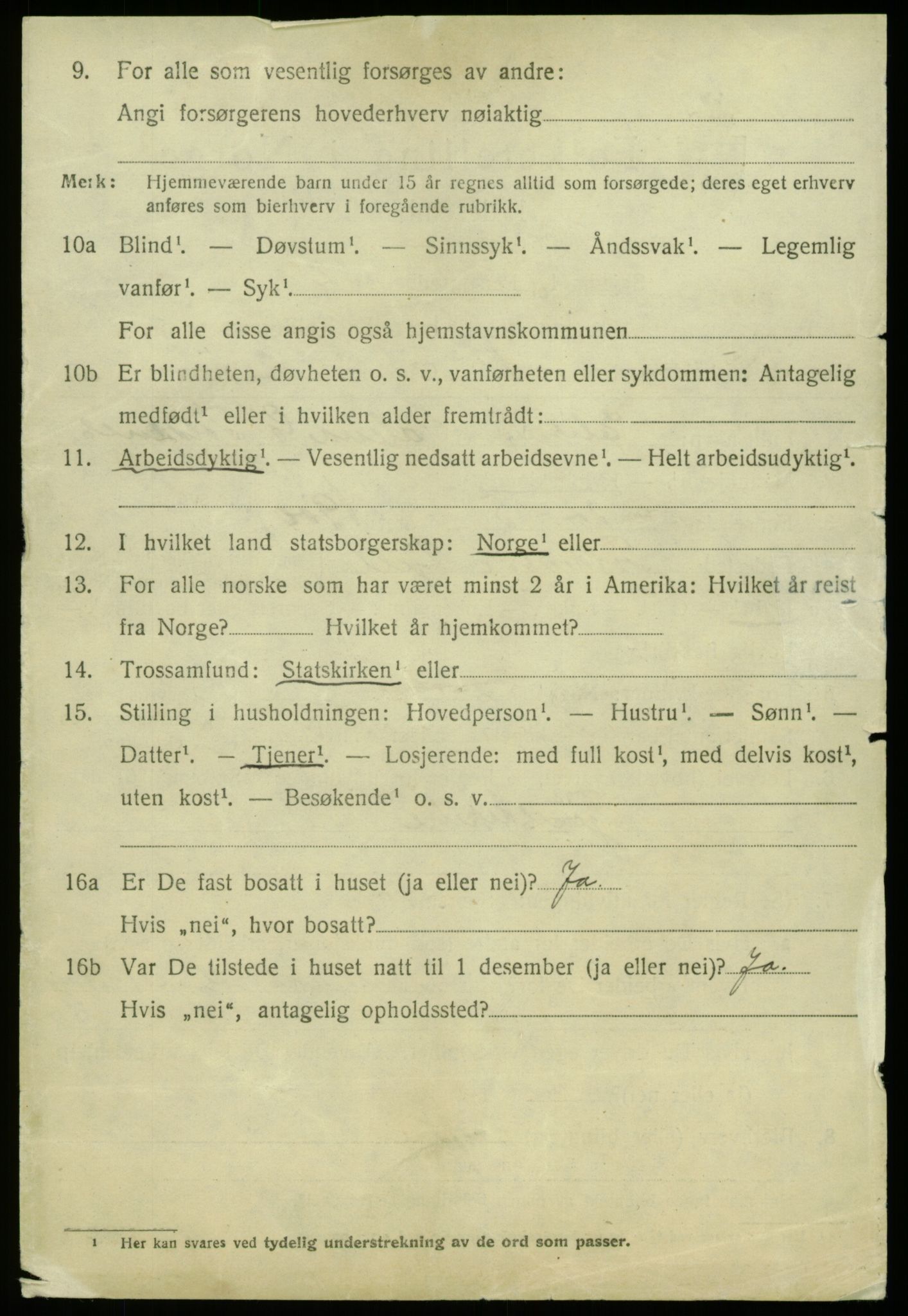 SAB, 1920 census for Fjell, 1920, p. 9029