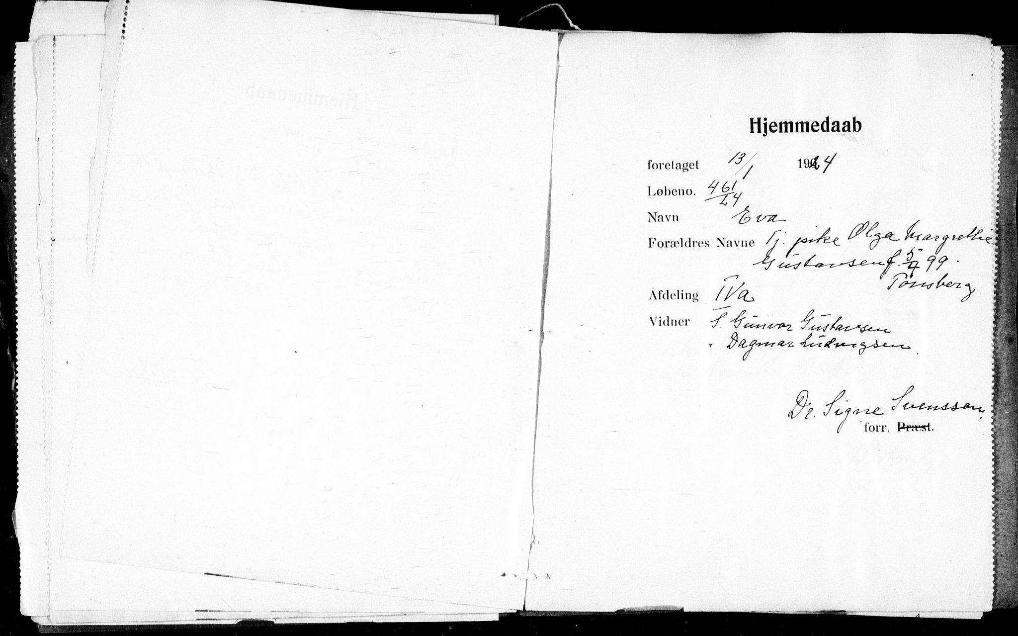 Ullevål sykehus prestekontor Kirkebøker, AV/SAO-A-10542a/K/Ka/L0002: Baptism register no. 2, 1907-1924