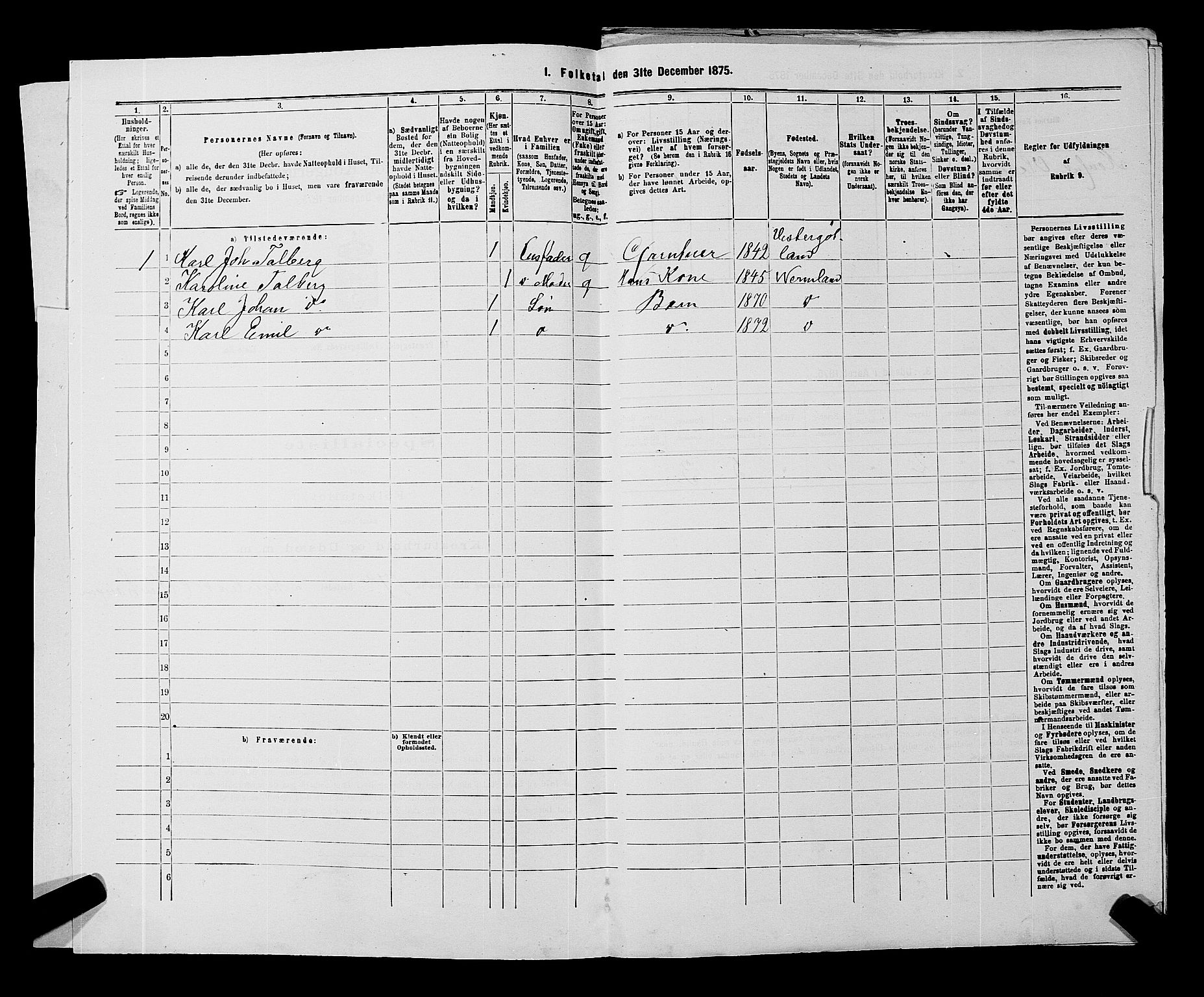 RA, 1875 census for 0117P Idd, 1875, p. 160