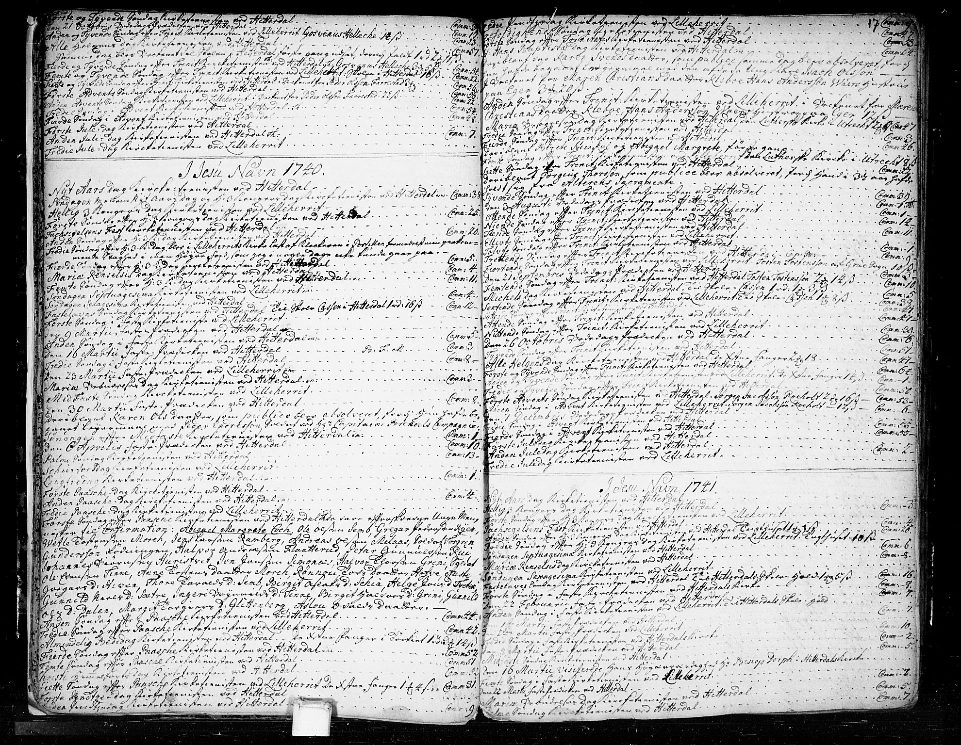 Heddal kirkebøker, SAKO/A-268/F/Fa/L0003: Parish register (official) no. I 3, 1723-1783, p. 17