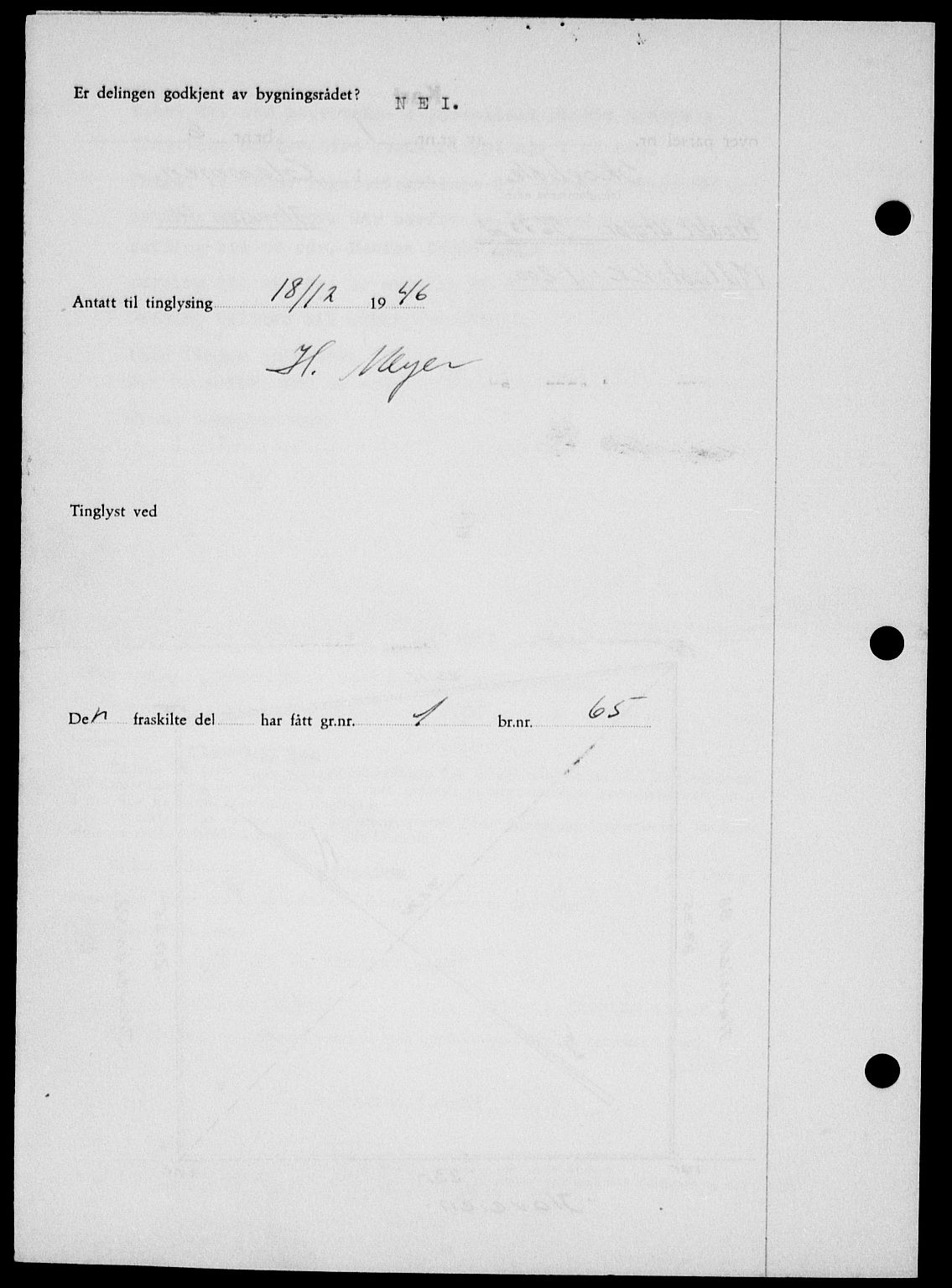Onsøy sorenskriveri, SAO/A-10474/G/Ga/Gab/L0018: Mortgage book no. II A-18, 1946-1947, Diary no: : 3272/1946