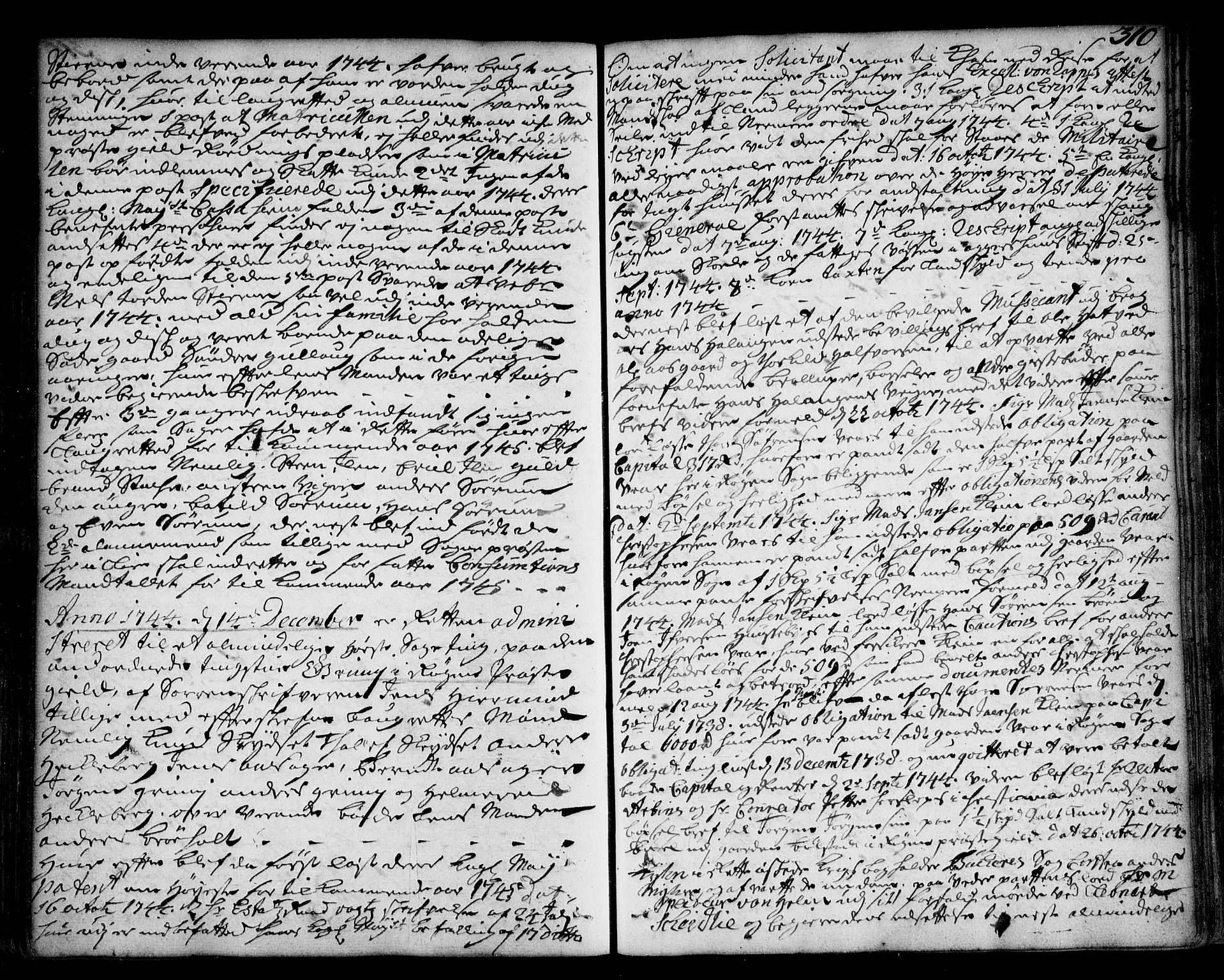 Lier, Røyken og Hurum sorenskriveri, AV/SAKO-A-89/F/Fa/L0050: Tingbok, 1741-1745, p. 310