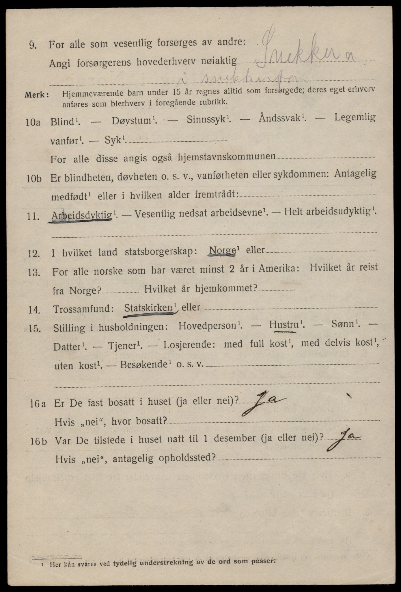 SAST, 1920 census for Stavanger, 1920, p. 77043