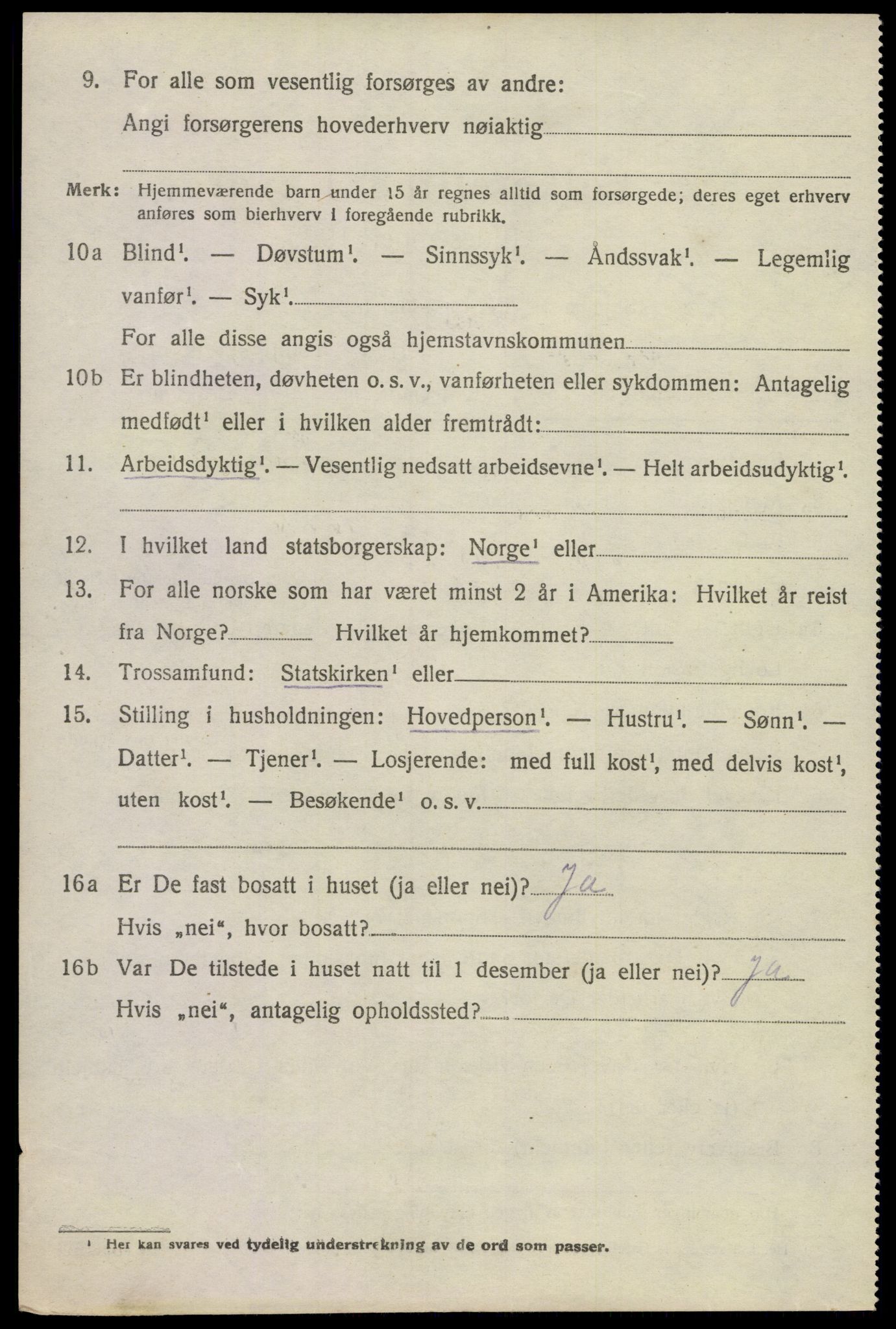 SAKO, 1920 census for Hof, 1920, p. 2358