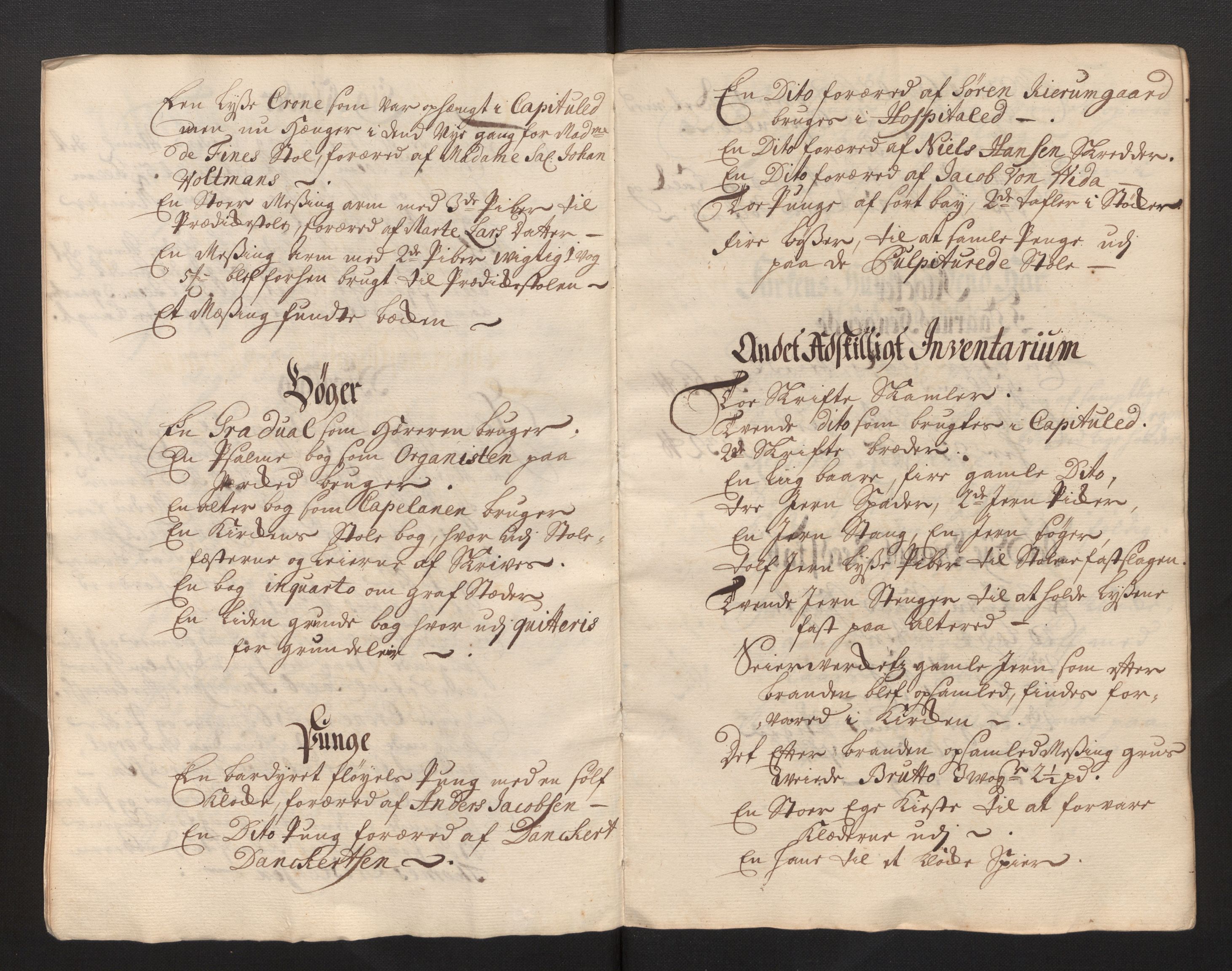 Stiftamtmannen i Bergen, AV/SAB-A-100006/F/Fb/Fbb/0001 / Lnr. 1737 - Domkirken: Rekneskapar, 1706-1721