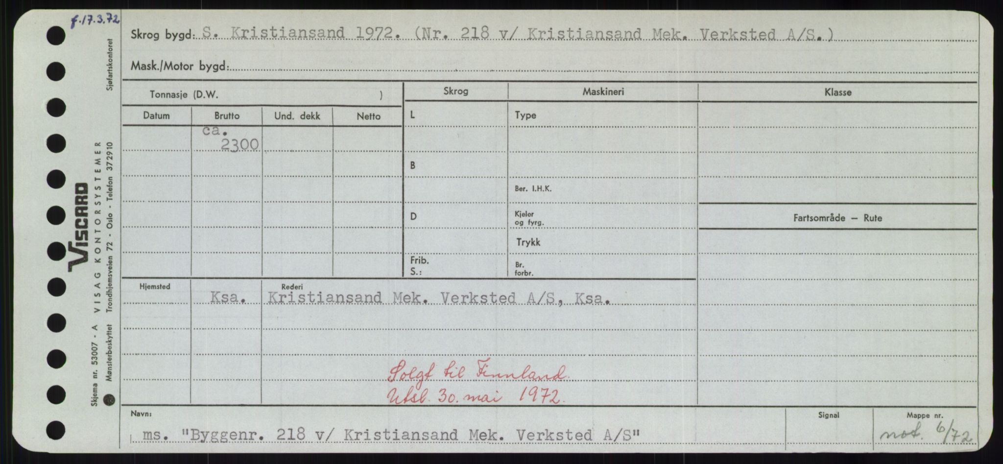 Sjøfartsdirektoratet med forløpere, Skipsmålingen, RA/S-1627/H/Hd/L0006: Fartøy, Byg-Båt, p. 425