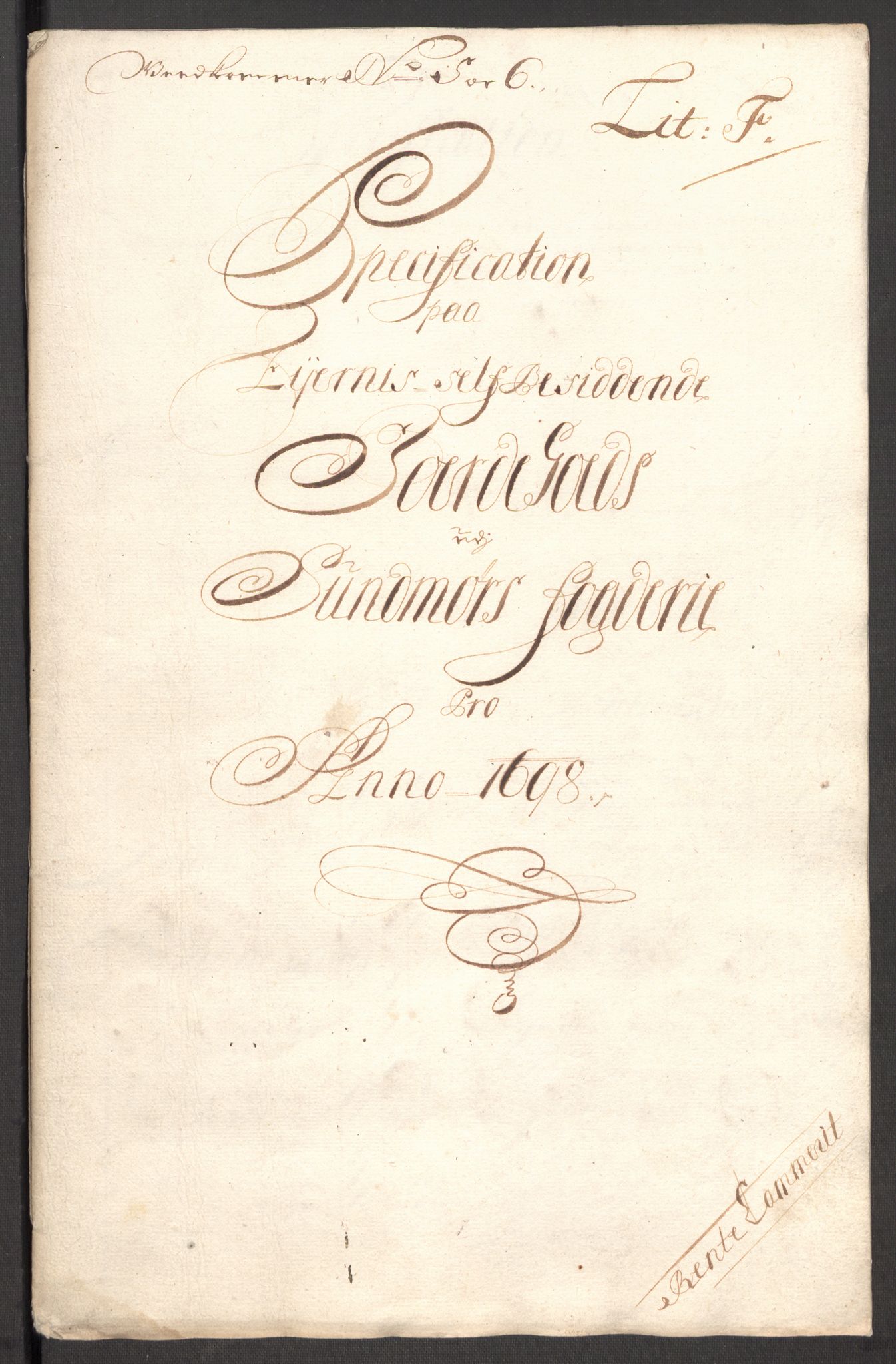 Rentekammeret inntil 1814, Reviderte regnskaper, Fogderegnskap, AV/RA-EA-4092/R54/L3556: Fogderegnskap Sunnmøre, 1696-1698, p. 367