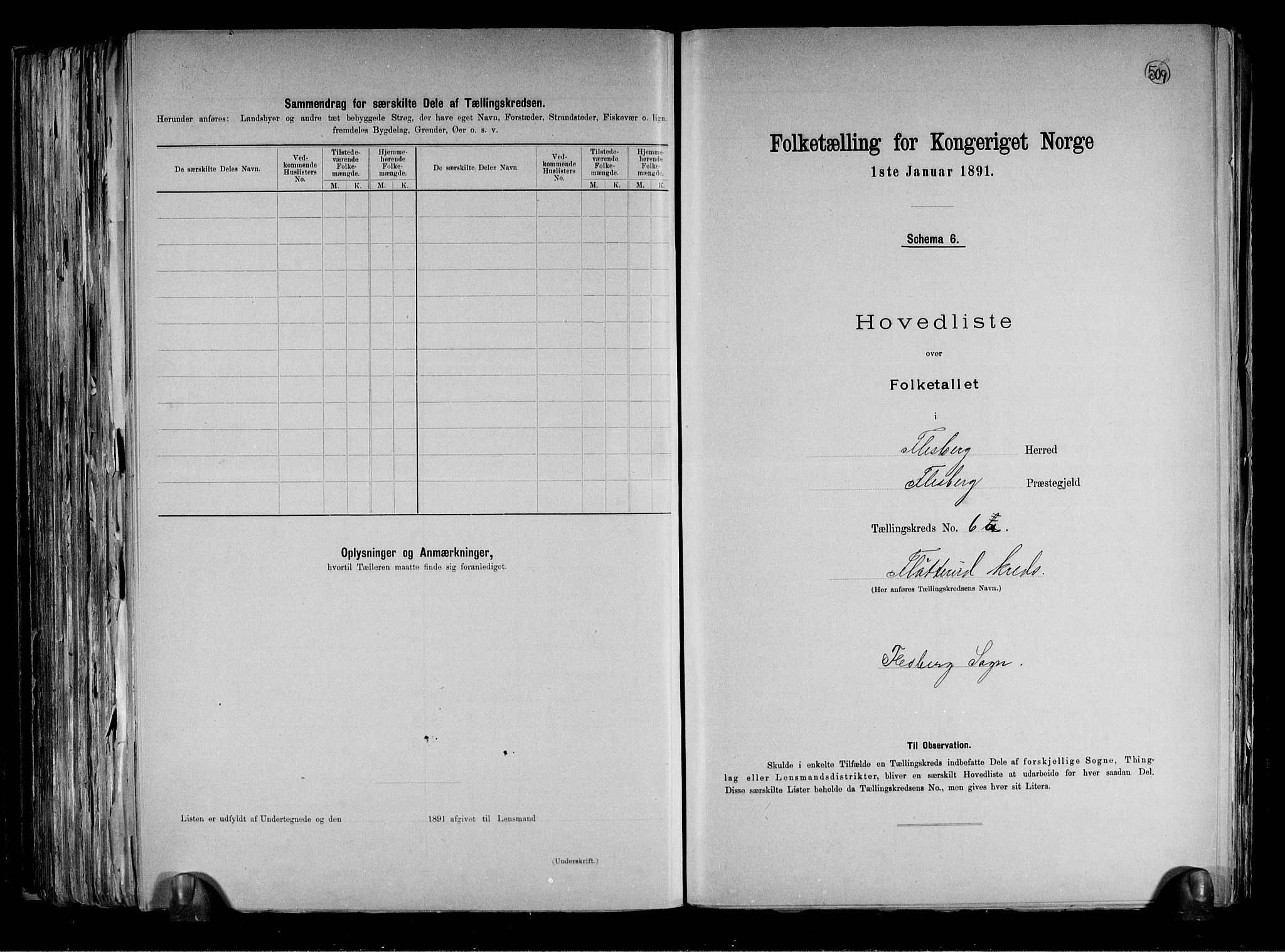 RA, 1891 census for 0631 Flesberg, 1891, p. 14