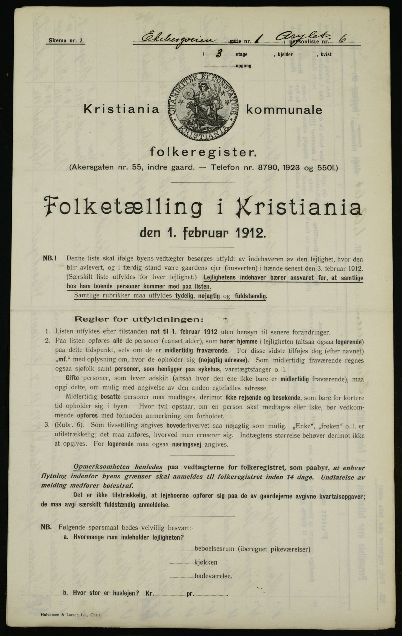 OBA, Municipal Census 1912 for Kristiania, 1912, p. 20065