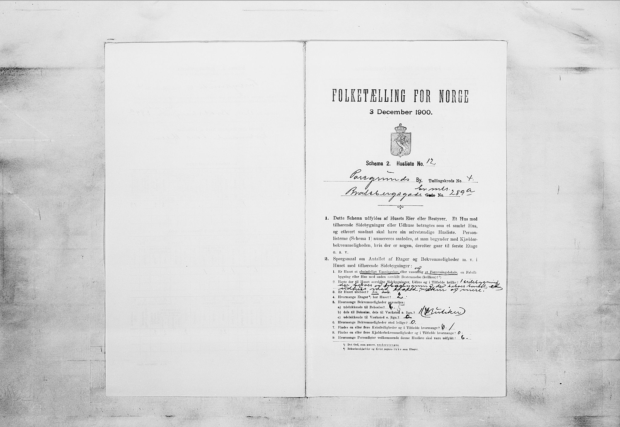 SAKO, 1900 census for Porsgrunn, 1900, p. 595