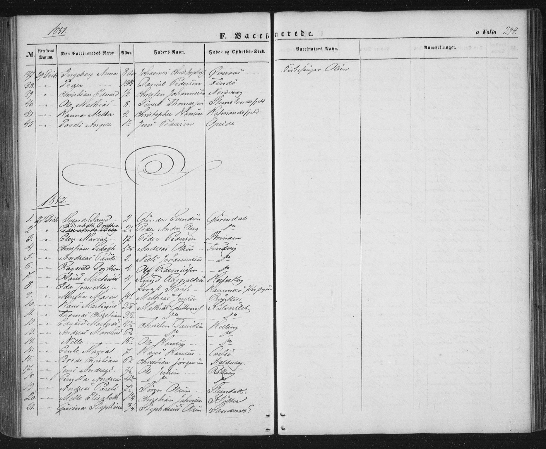 Ministerialprotokoller, klokkerbøker og fødselsregistre - Nordland, AV/SAT-A-1459/859/L0844: Parish register (official) no. 859A04, 1849-1862, p. 294