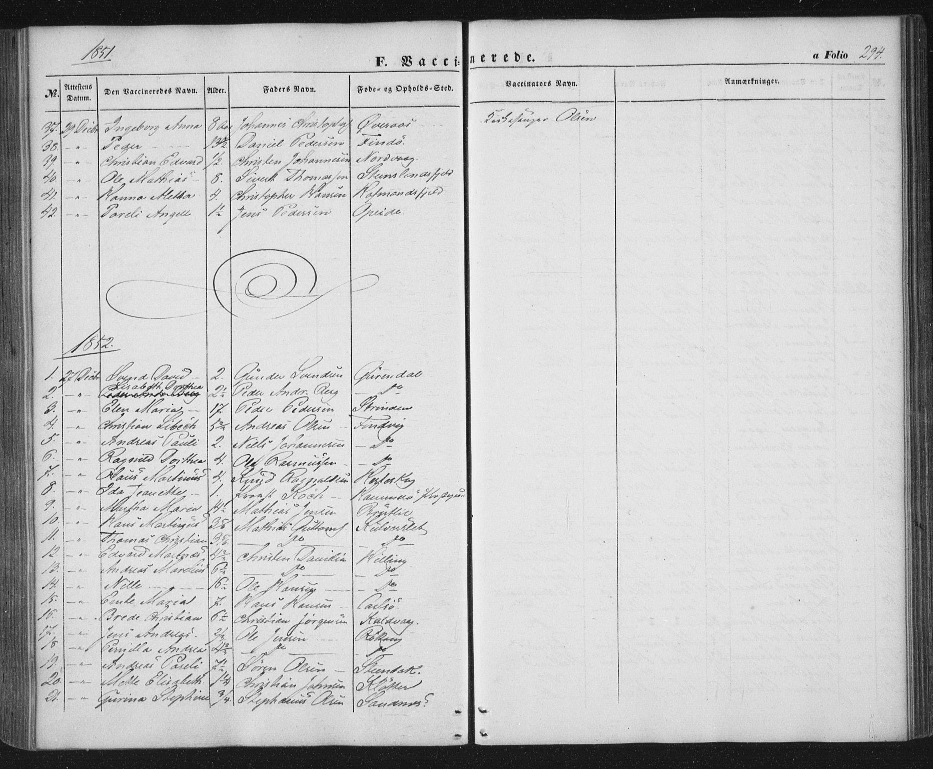 Ministerialprotokoller, klokkerbøker og fødselsregistre - Nordland, SAT/A-1459/859/L0844: Parish register (official) no. 859A04, 1849-1862, p. 294