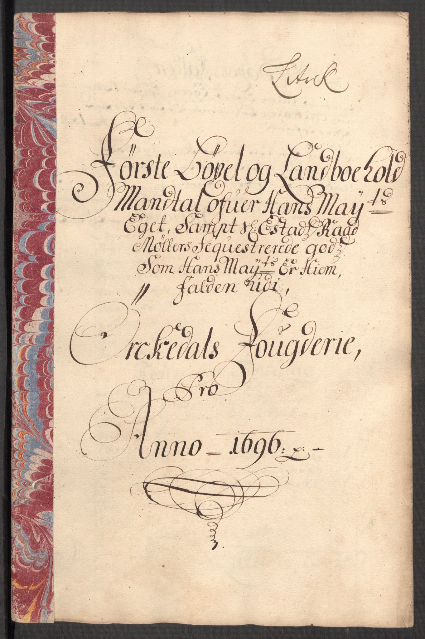 Rentekammeret inntil 1814, Reviderte regnskaper, Fogderegnskap, RA/EA-4092/R60/L3946: Fogderegnskap Orkdal og Gauldal, 1696, p. 168