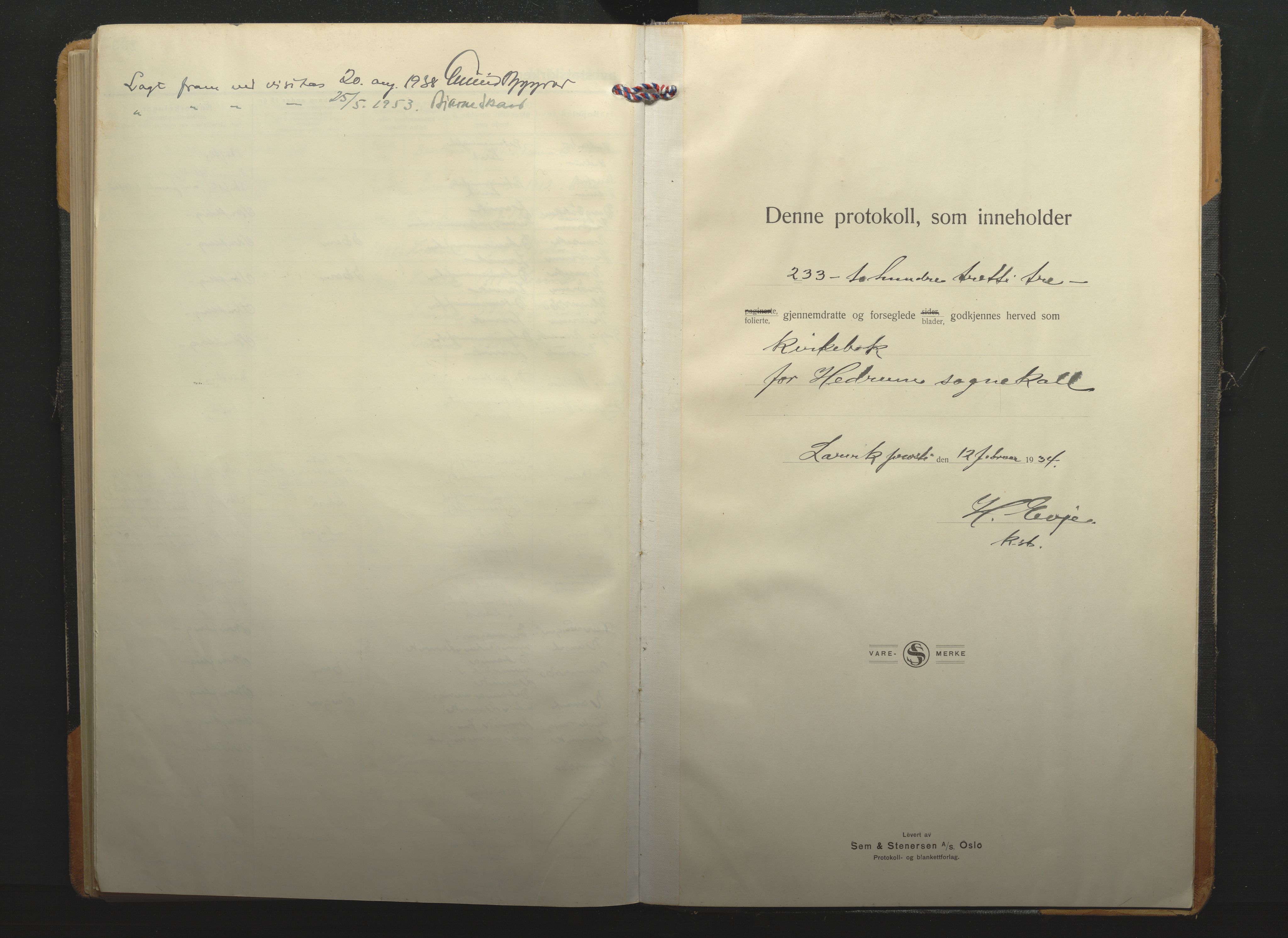 Hedrum kirkebøker, SAKO/A-344/F/Fa/L0012: Parish register (official) no. I 12, 1934-1941