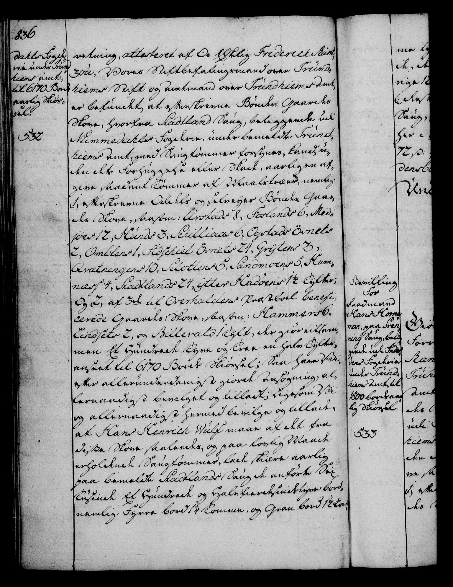 Rentekammeret, Kammerkanselliet, RA/EA-3111/G/Gg/Gga/L0006: Norsk ekspedisjonsprotokoll med register (merket RK 53.6), 1749-1759, p. 836