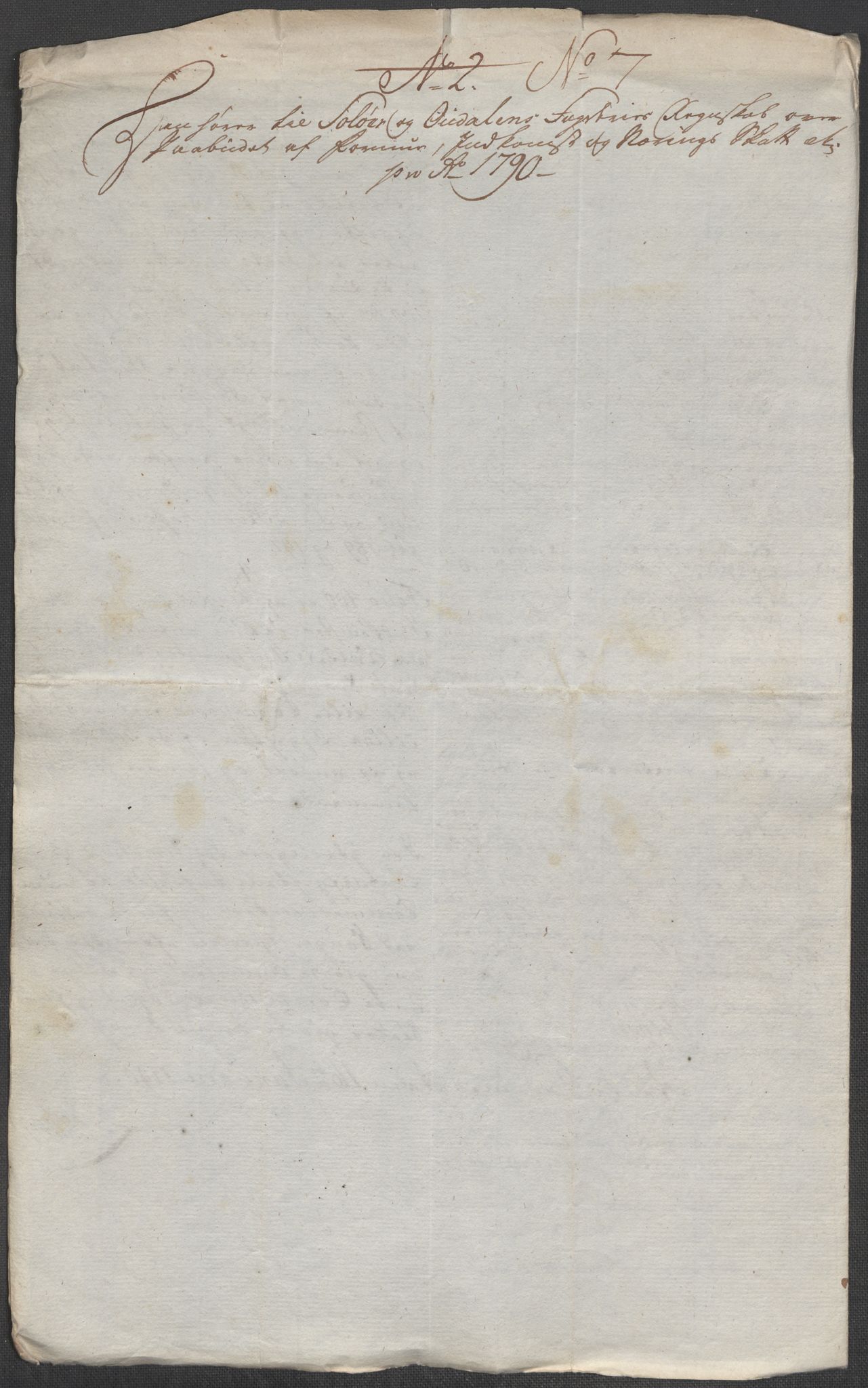 Rentekammeret inntil 1814, Reviderte regnskaper, Mindre regnskaper, AV/RA-EA-4068/Rf/Rfe/L0043: Skien, Solør og Odalen fogderi, 1789, p. 391