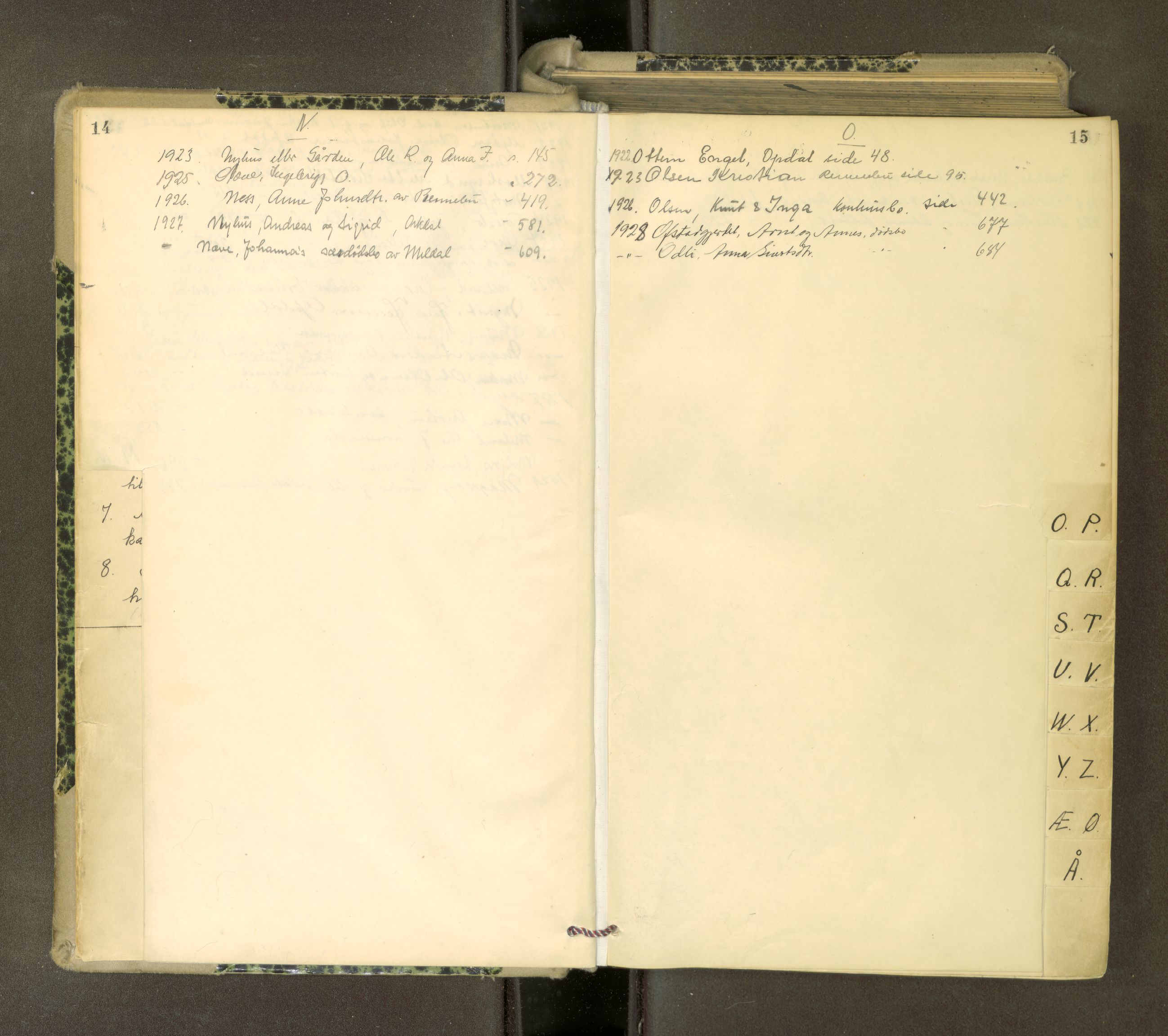 Orkdal sorenskriveri, AV/SAT-A-4169/1/3/3Aa/L0017: Skifteprotokoller, 1921-1929, p. 14-15