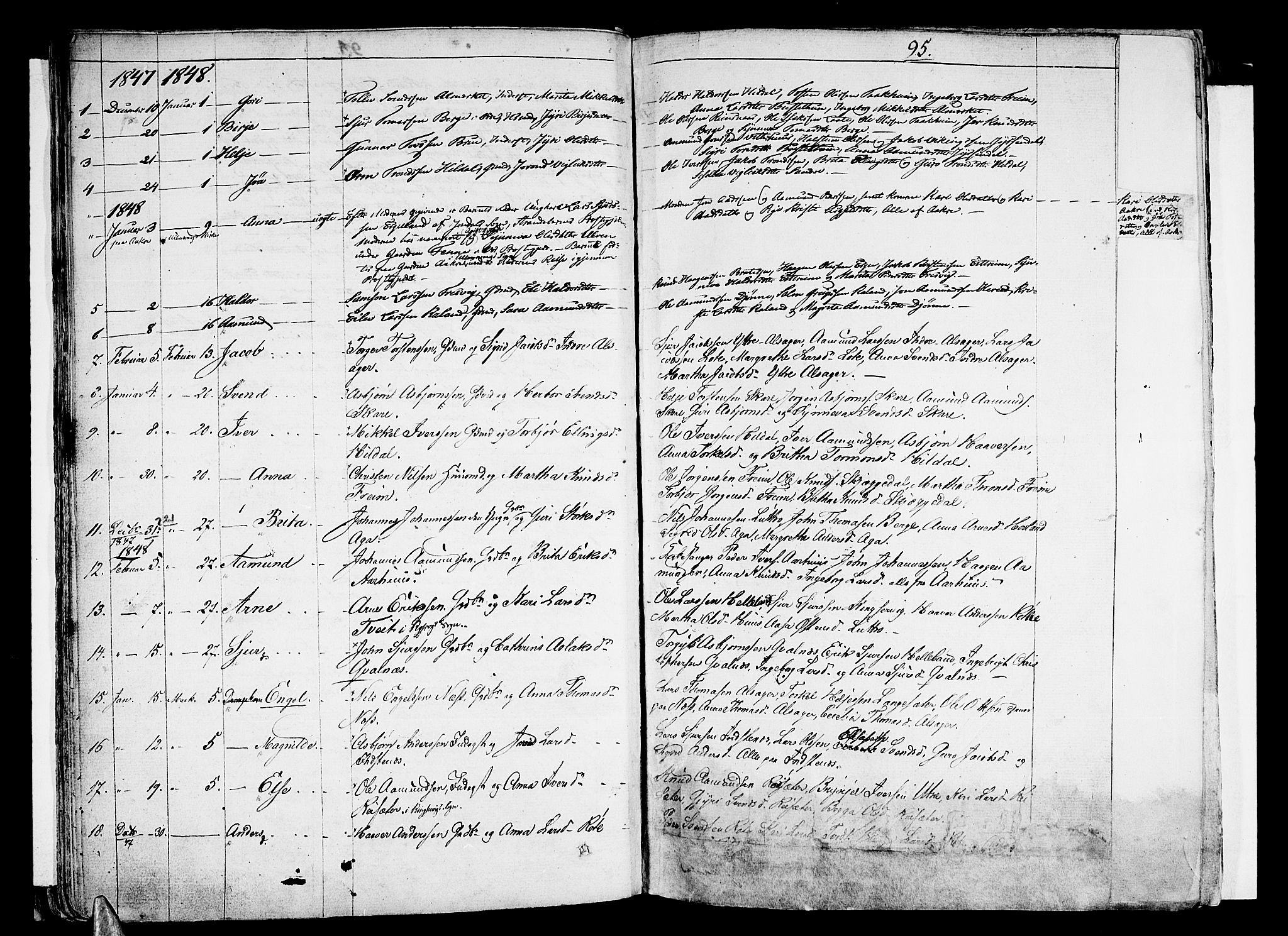 Ullensvang sokneprestembete, SAB/A-78701/H/Haa: Parish register (official) no. A 10, 1825-1853, p. 95